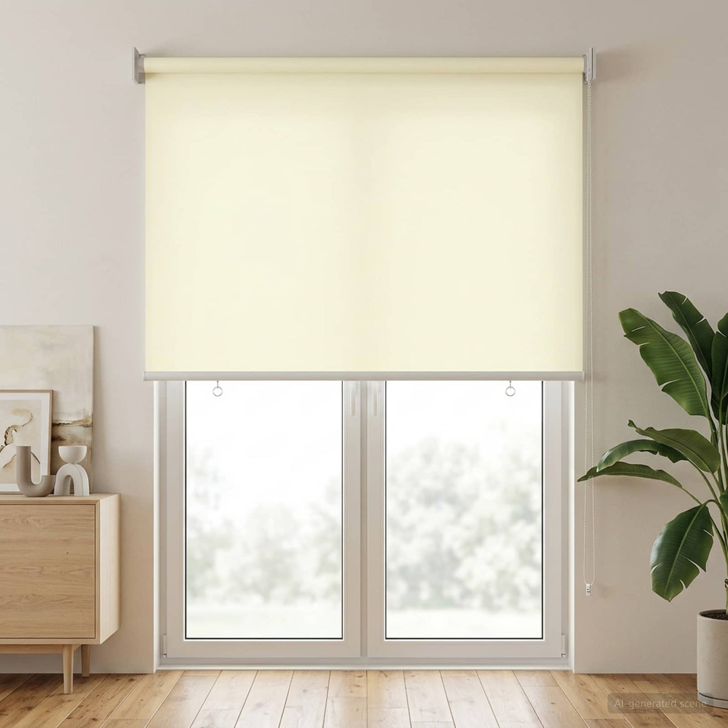Outdoor Roller Blind UV Protection Cream 80 x 230 cm