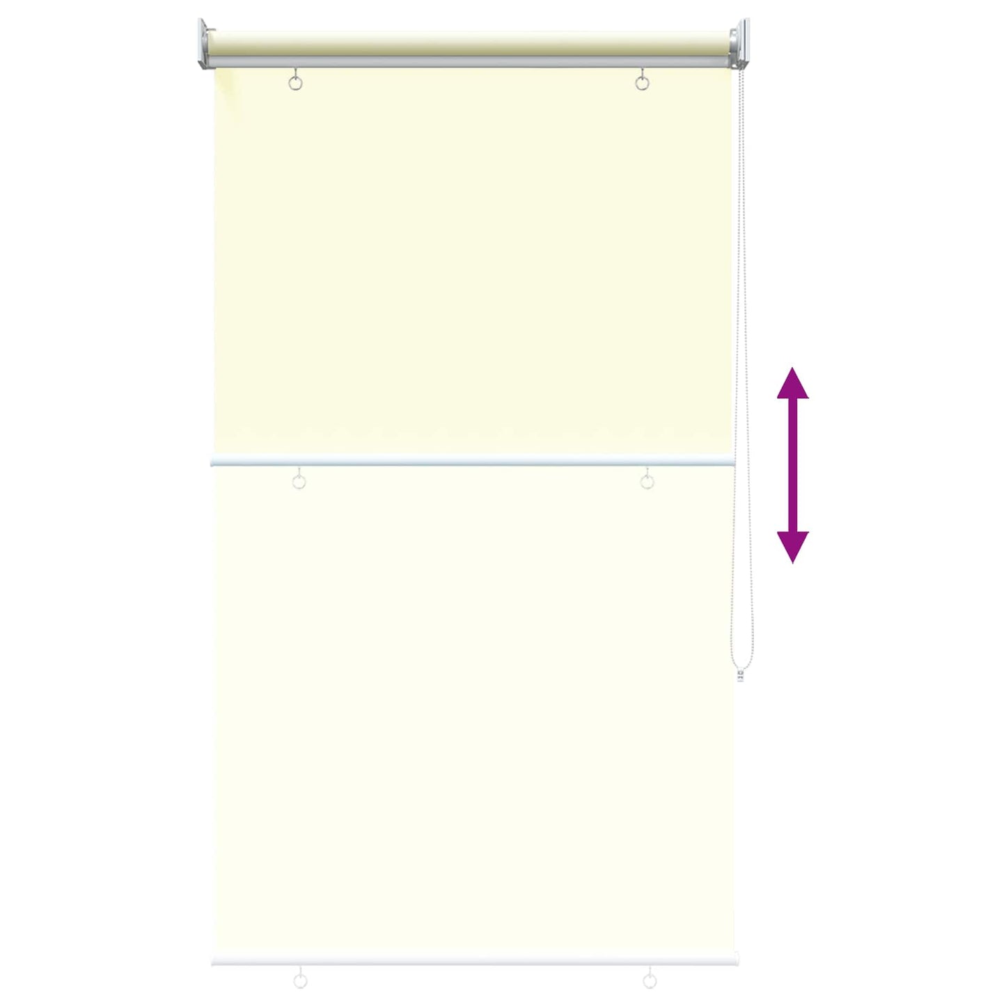 Outdoor Roller Blind UV Protection Cream 80 x 230 cm