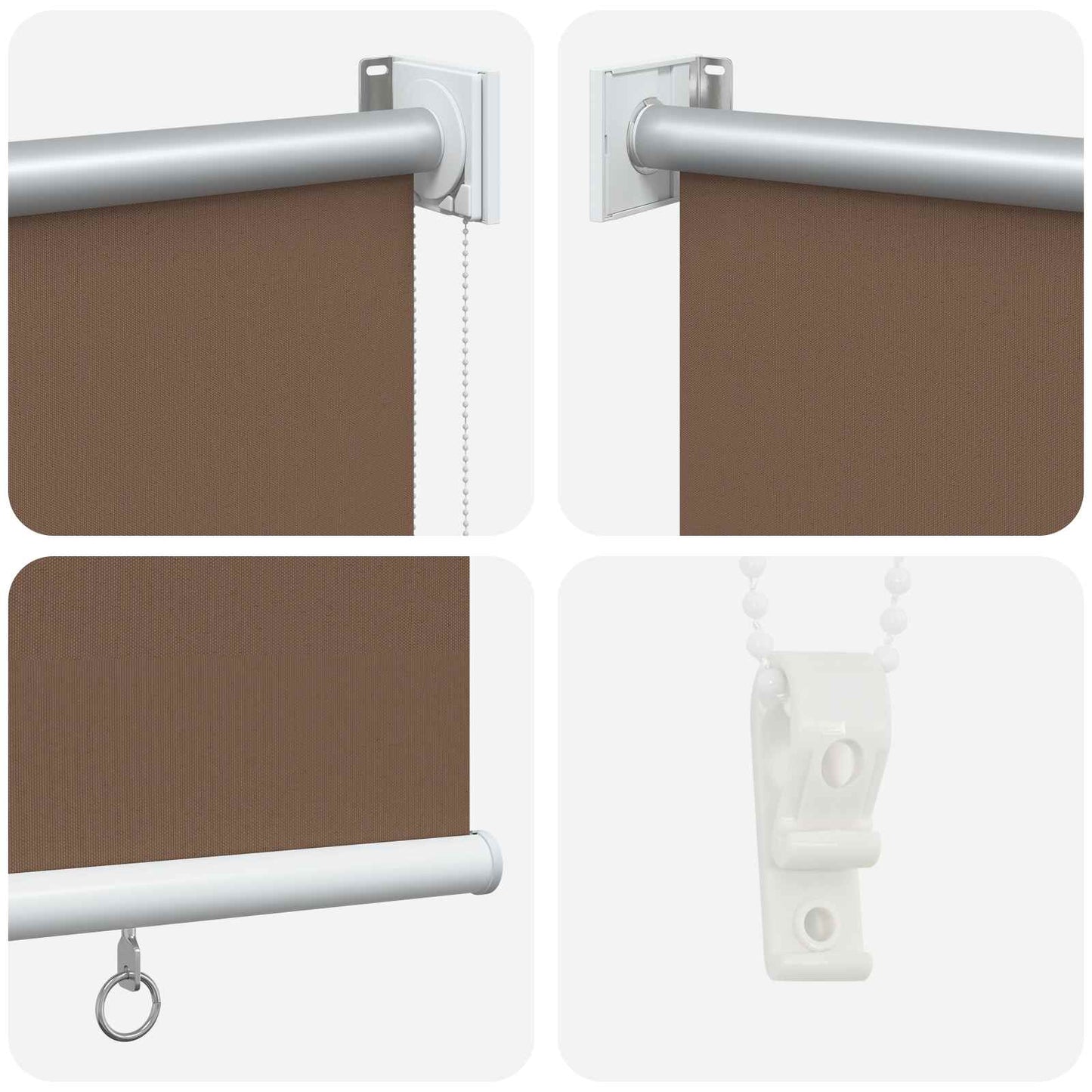 Roller Blind UV Protection Taupe 80 x 140 cm Polyester