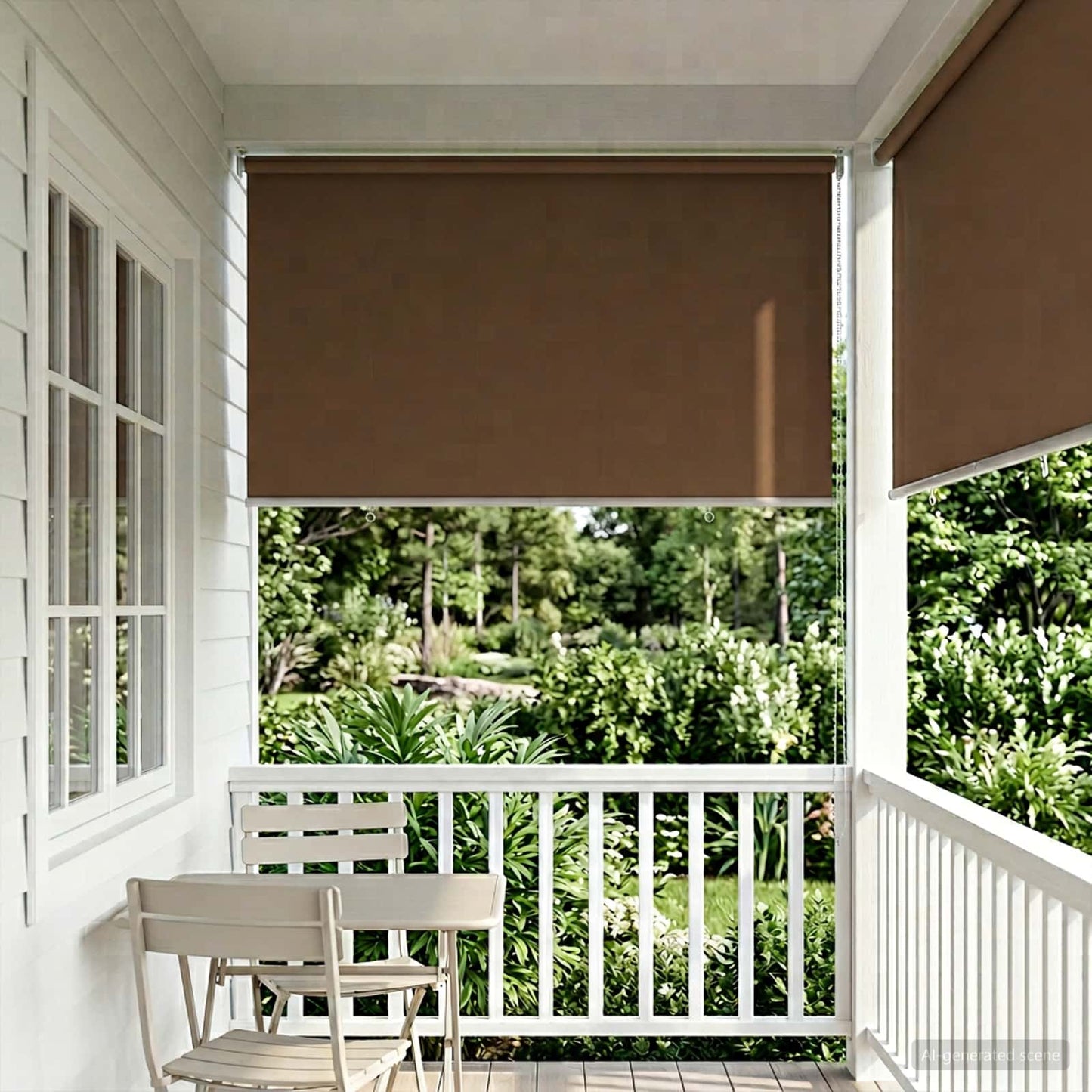Roller Blind UV Protection Taupe 120 x 140 cm Polyester