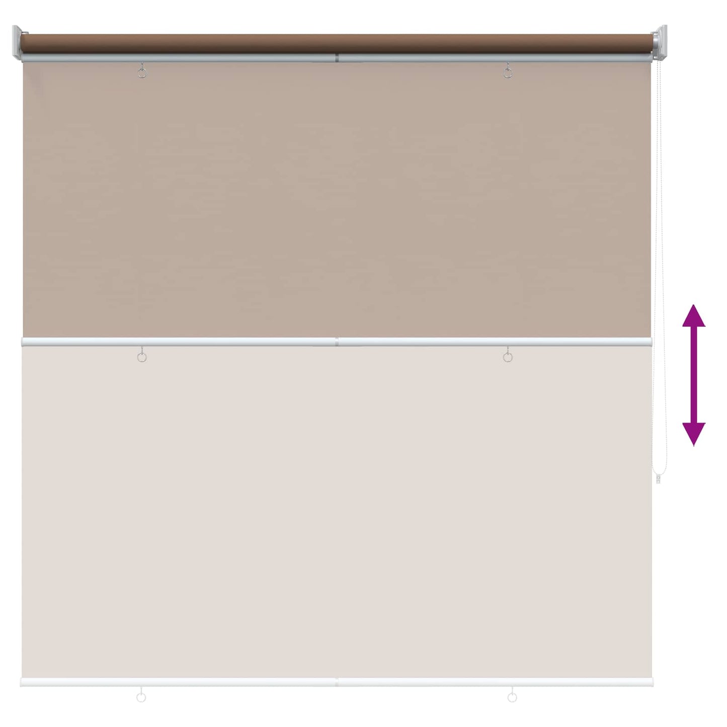 Roller Blind UV Protection Taupe 120 x 140 cm Polyester