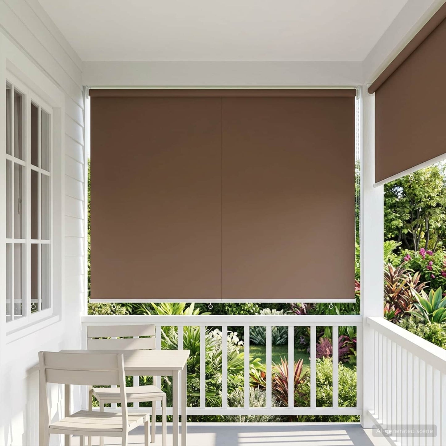 Roller Blind UV Protection Taupe 160 x 140 cm Polyester