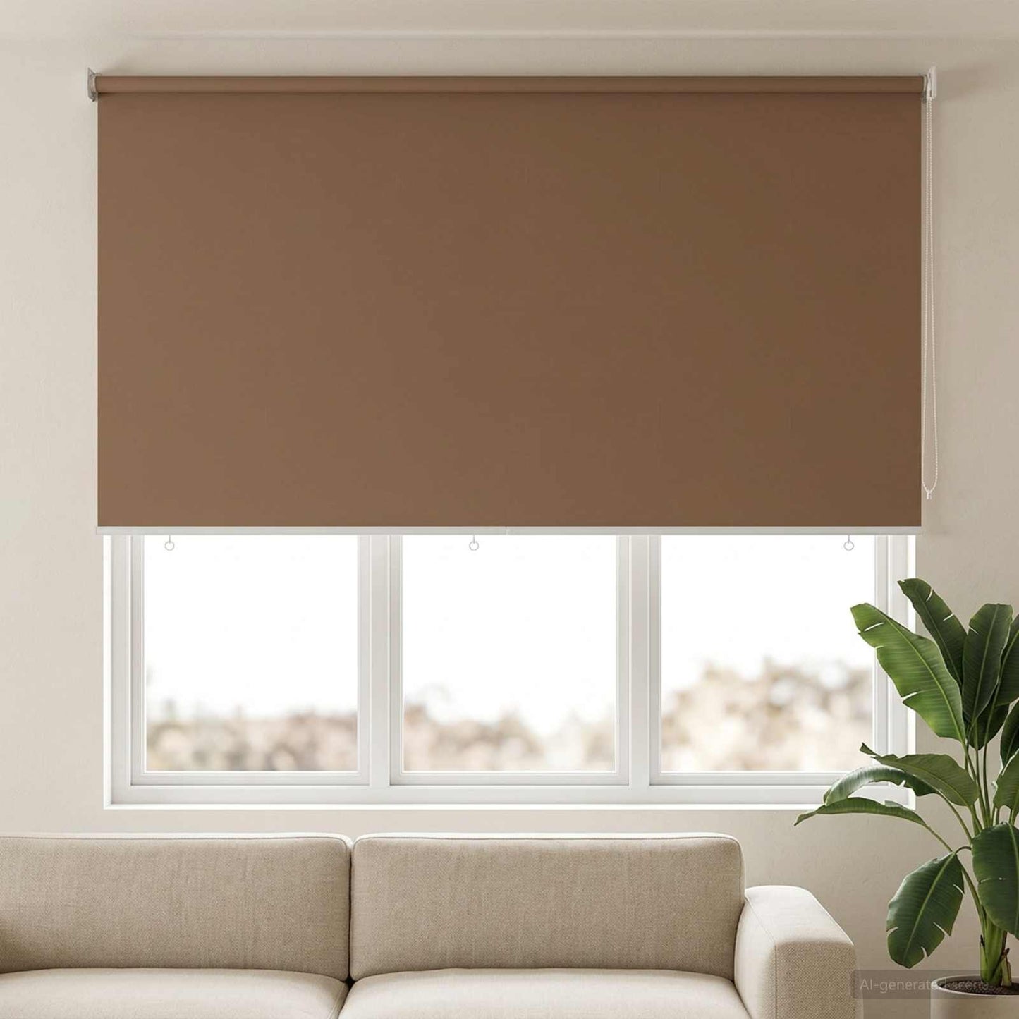 Roller Blind UV Protection Taupe 180 x 140 cm Polyester