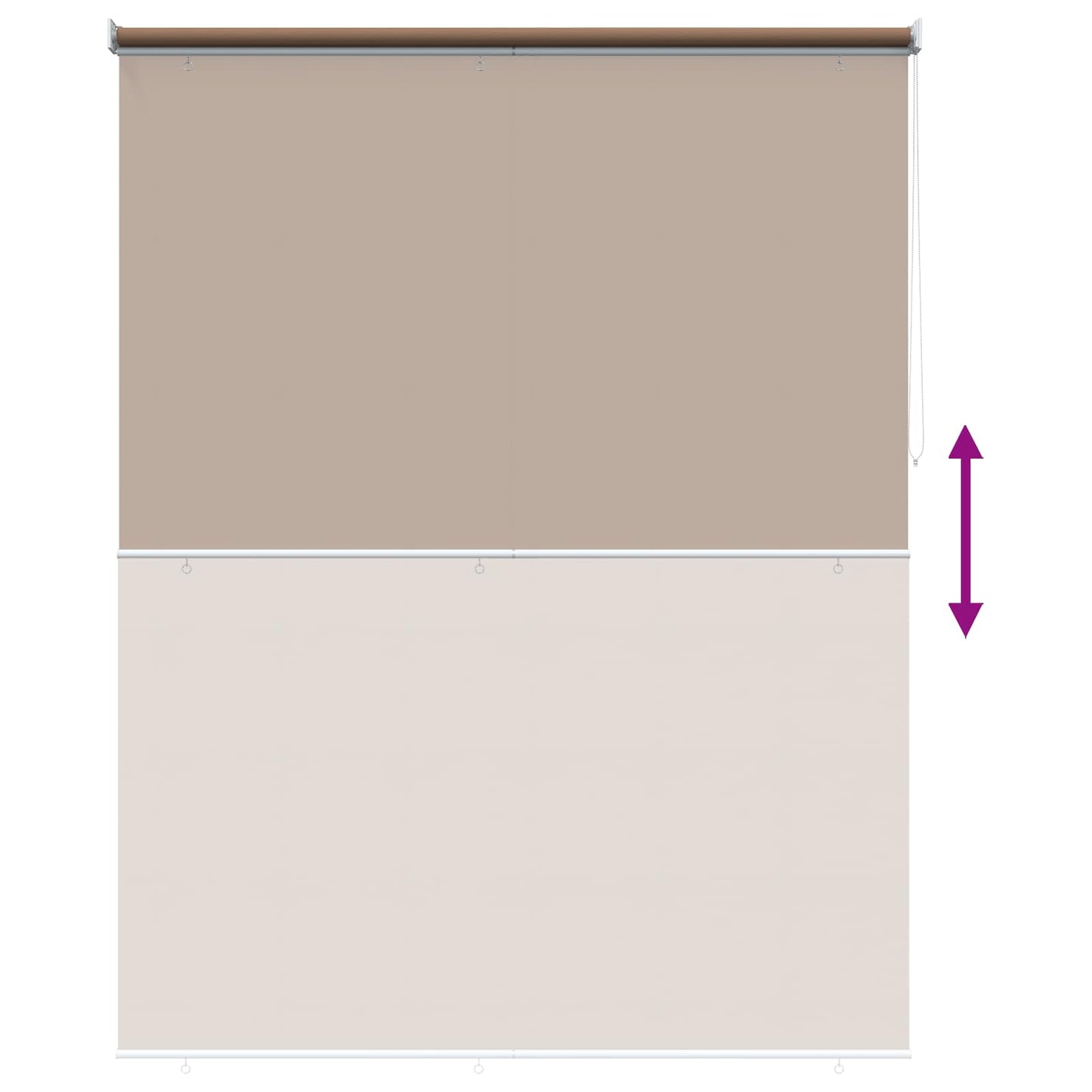 Roller Blind UV Protection Taupe 200 x 140 cm Polyester