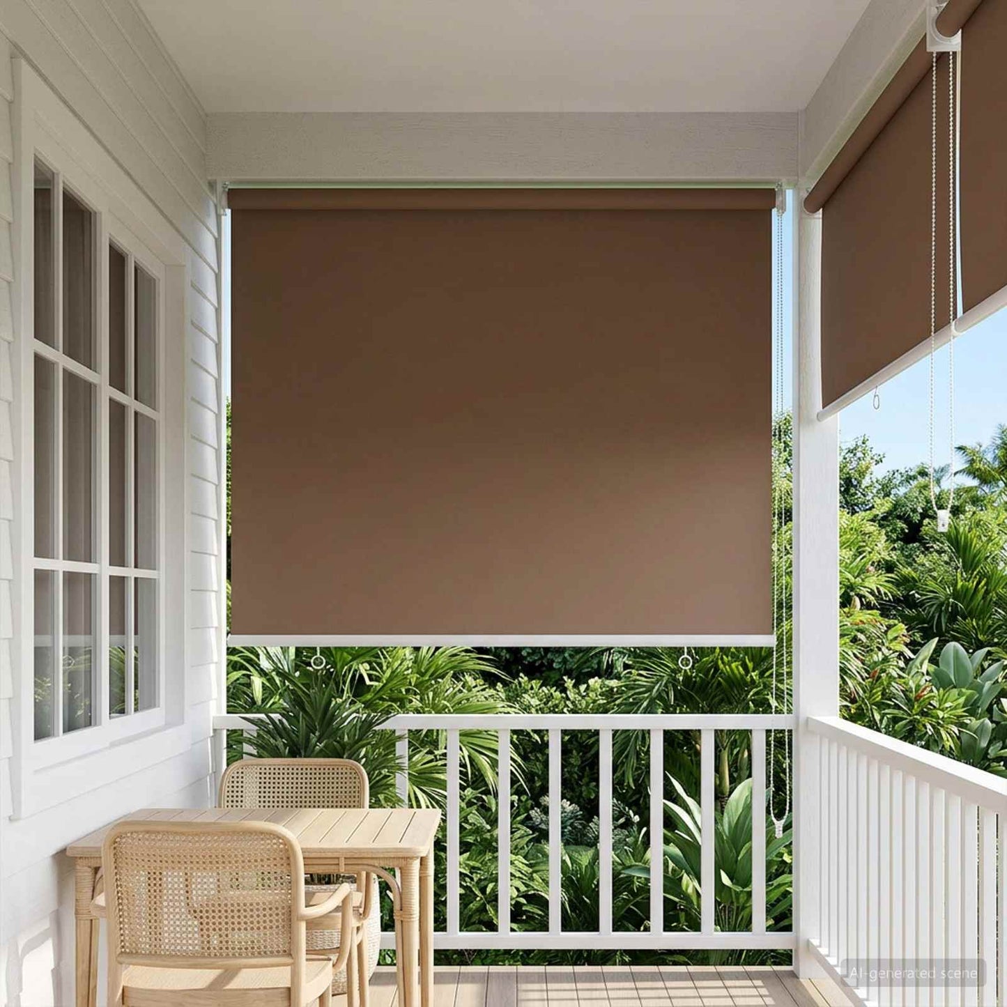Outdoor Roller Blind UV Protection Taupe 60 x 230 cm
