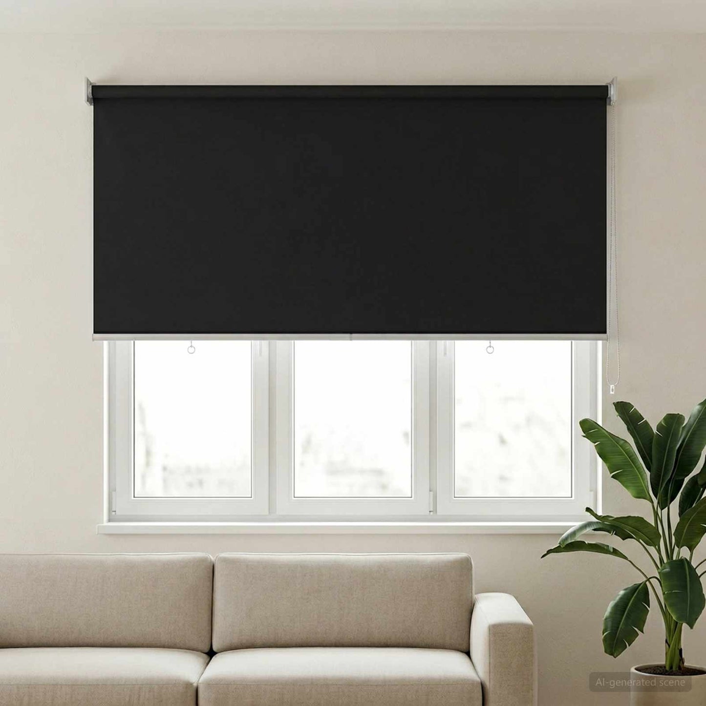Roller Blind UV Protection Anthracite 140 x 140 cm Polyester