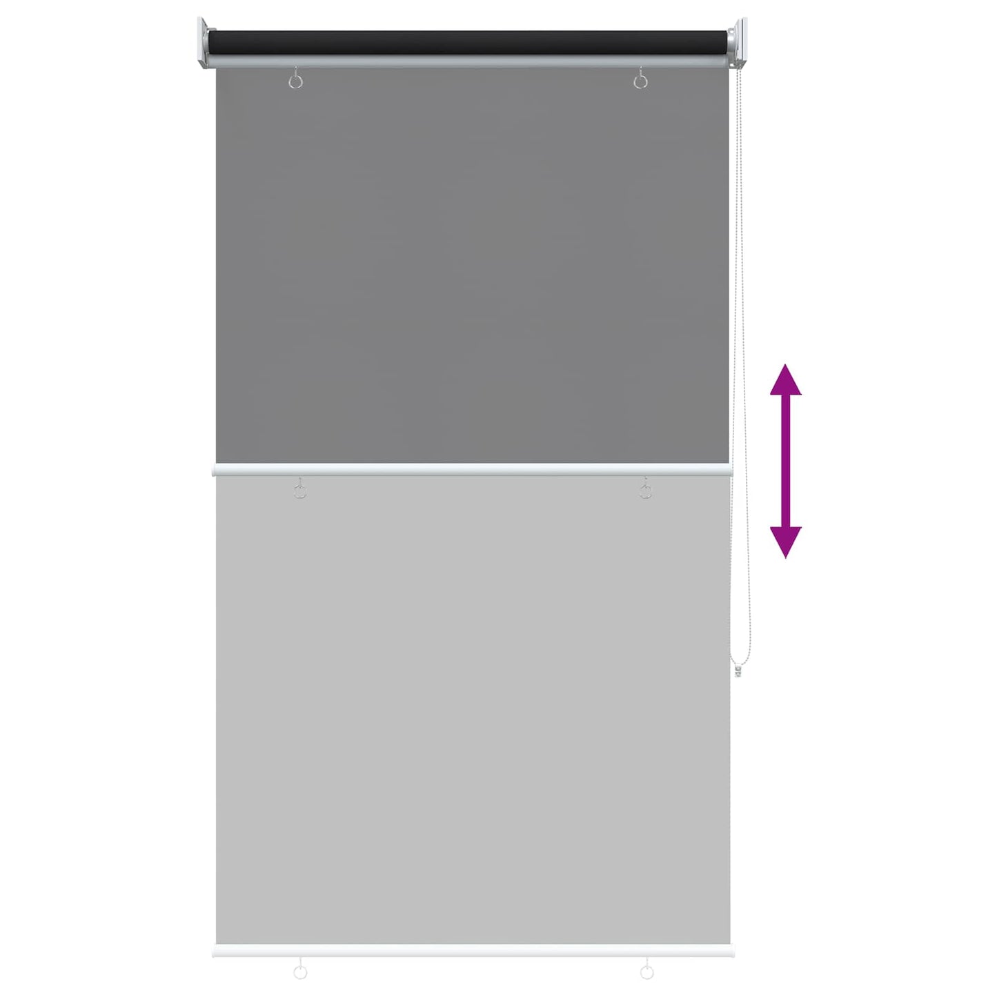 Roller Blind UV Protection Anthracite 60 x 230 cm Polyester