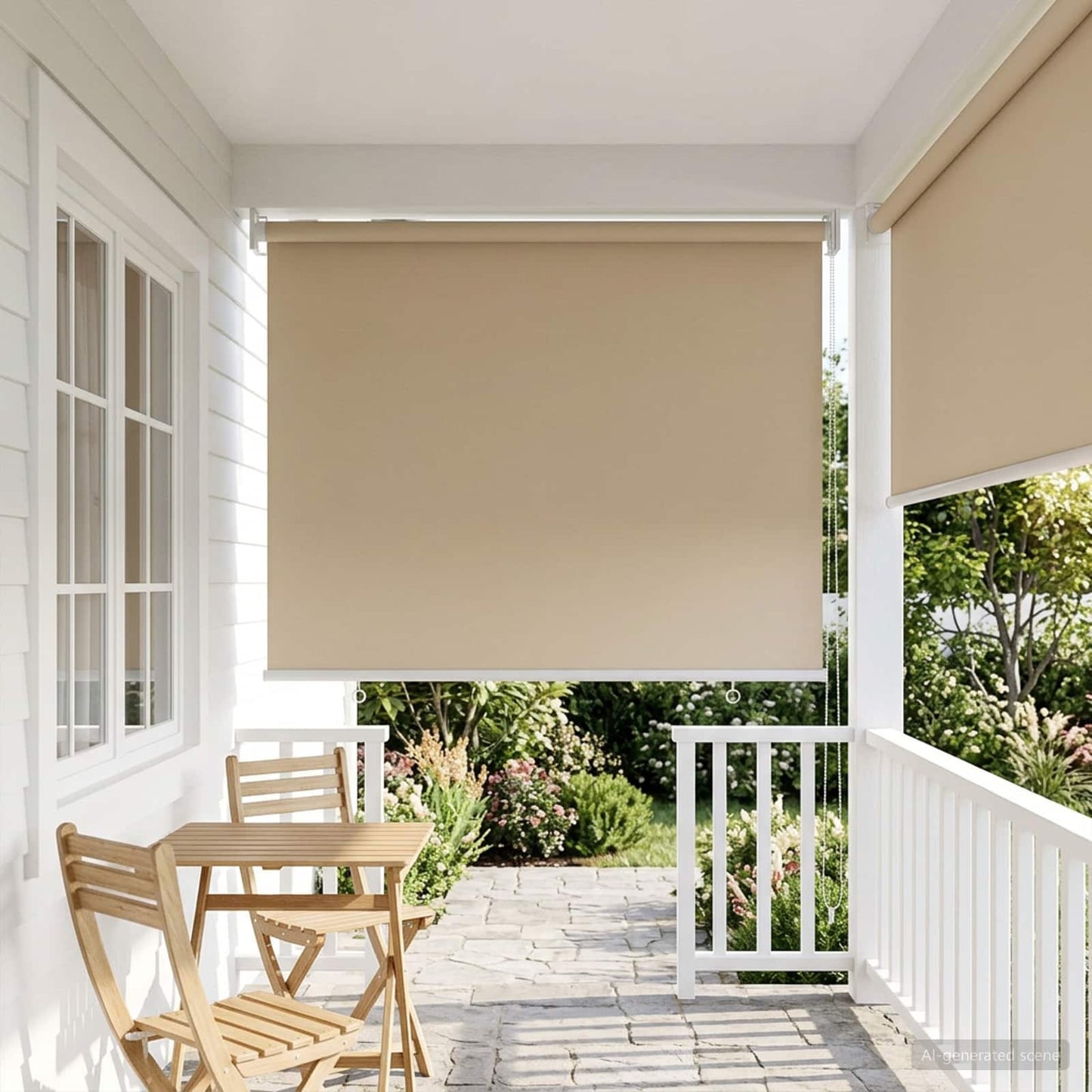 Roller Blind UV Protection Beige 100 x 140 cm Polyester