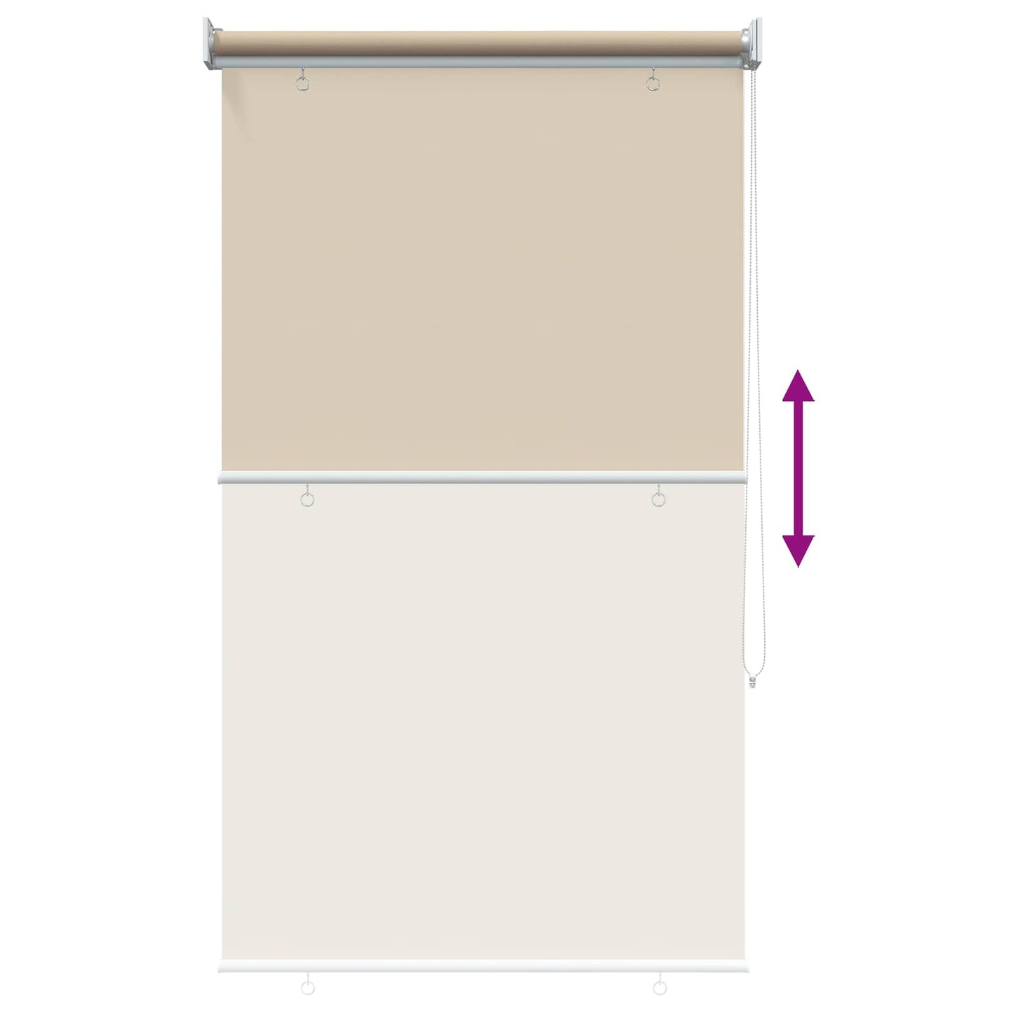 Roller Blind UV Protection Beige 100 x 140 cm Polyester