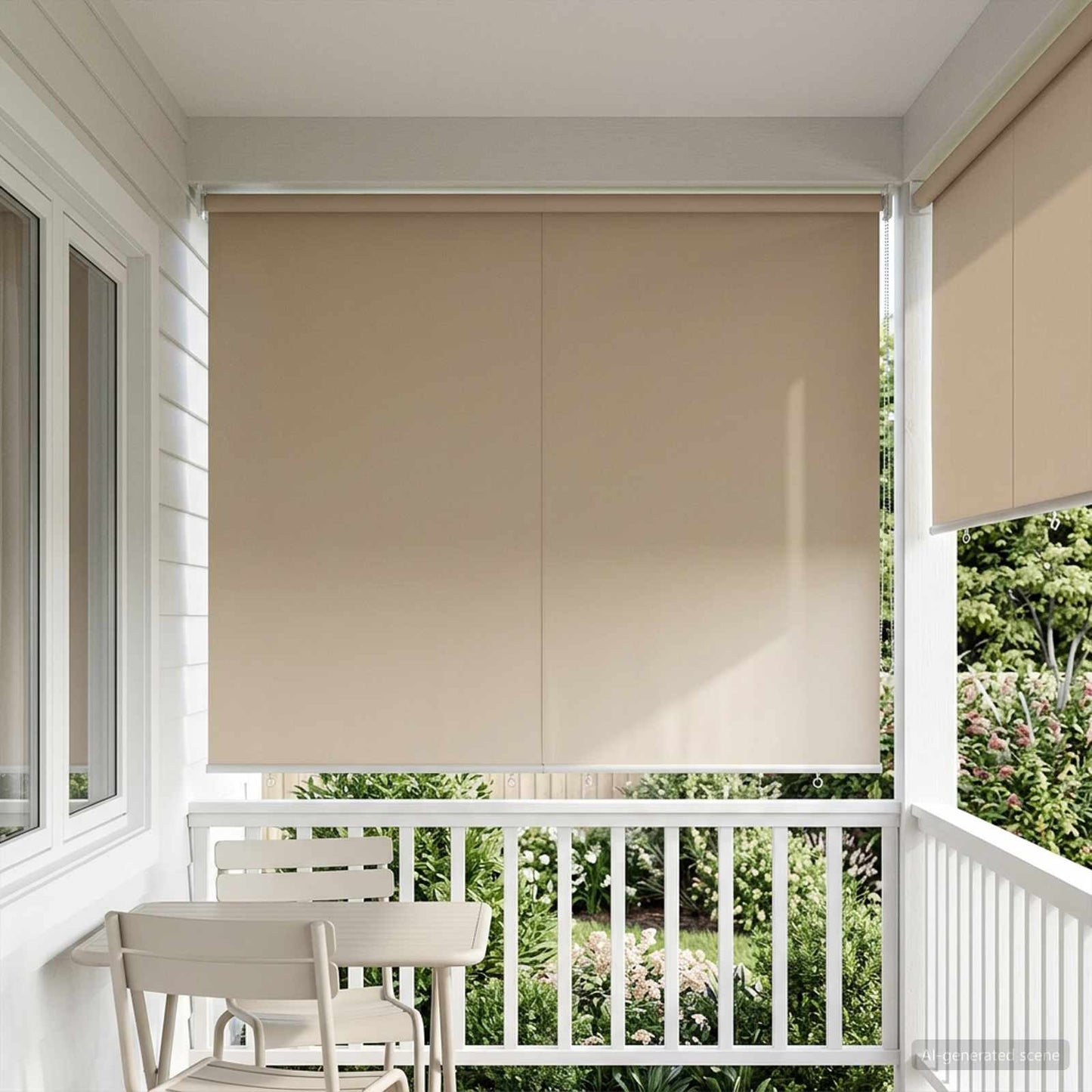 Roller Blind UV Protection Beige 160 x 140 cm Polyester