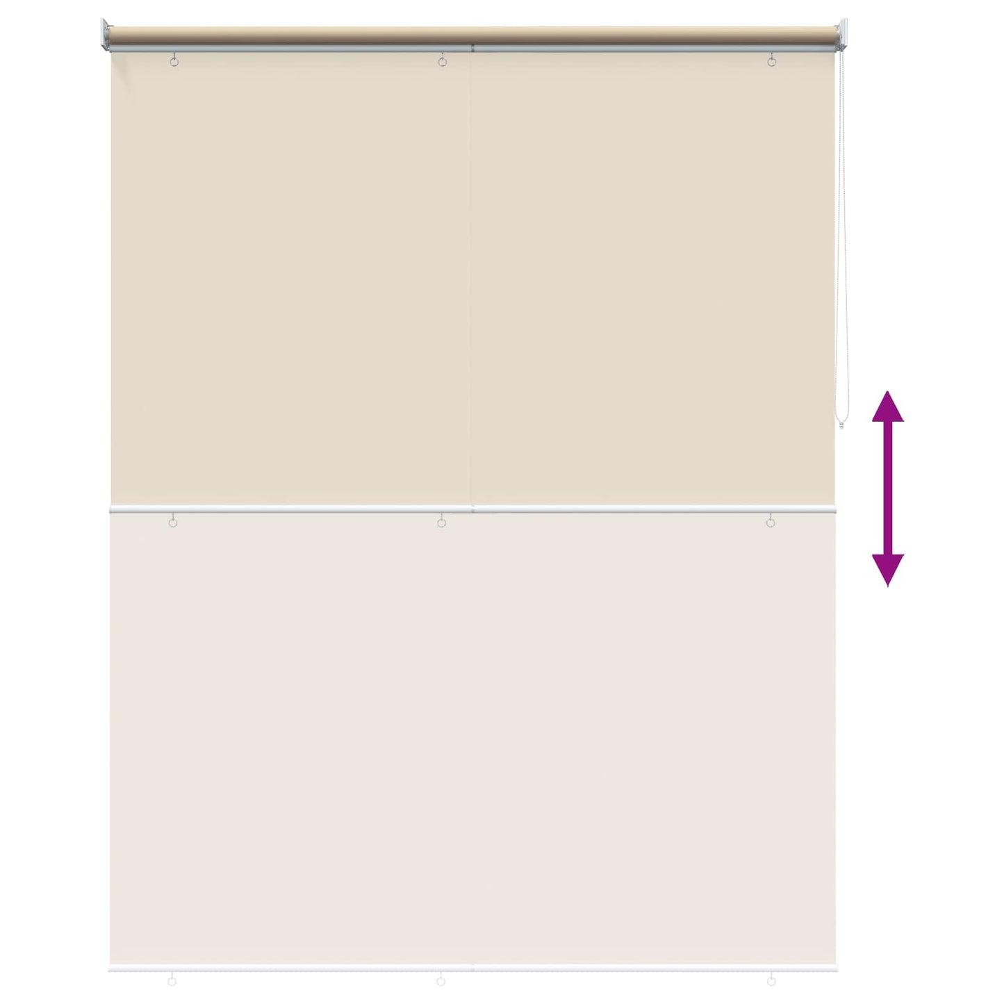 Roller Blind UV Protection Beige 180 x 140 cm Polyester