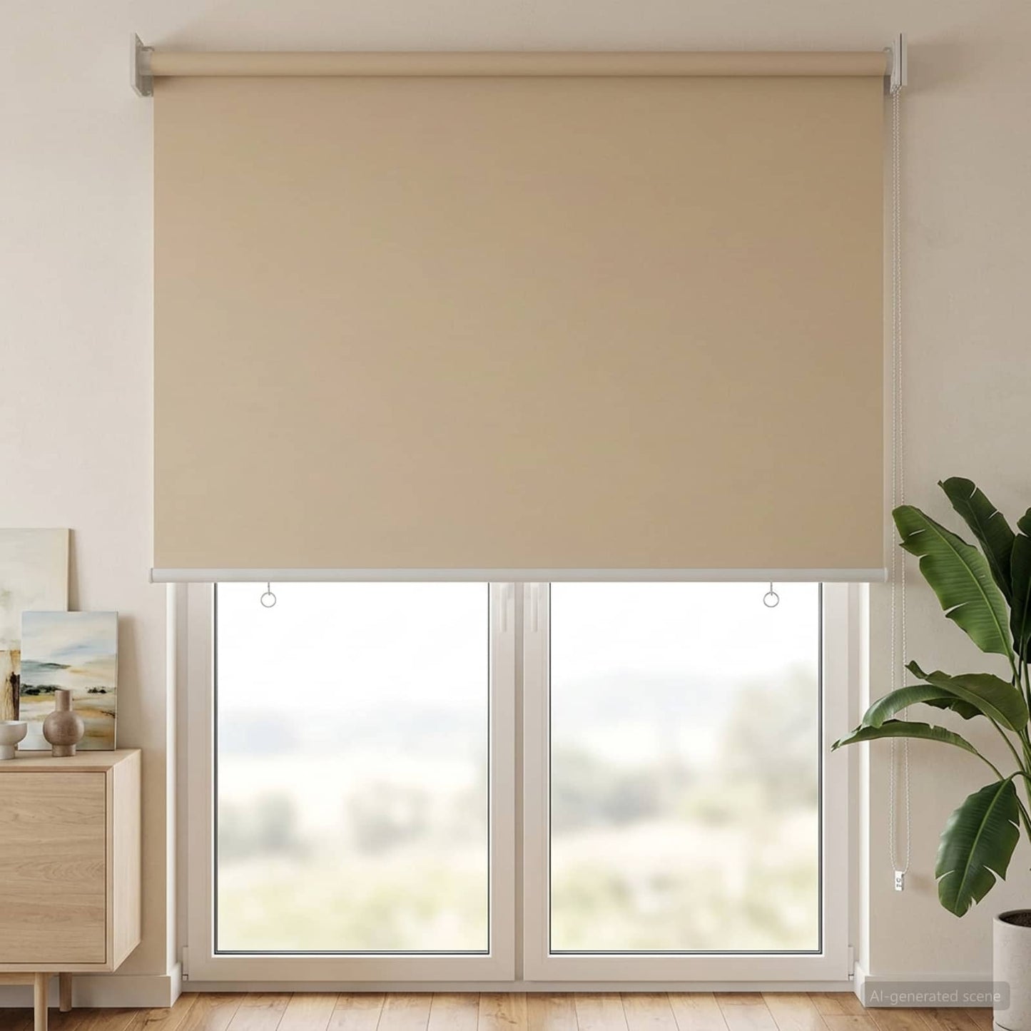 Outdoor Roller Blind UV Protection Beige 80 x 230 cm