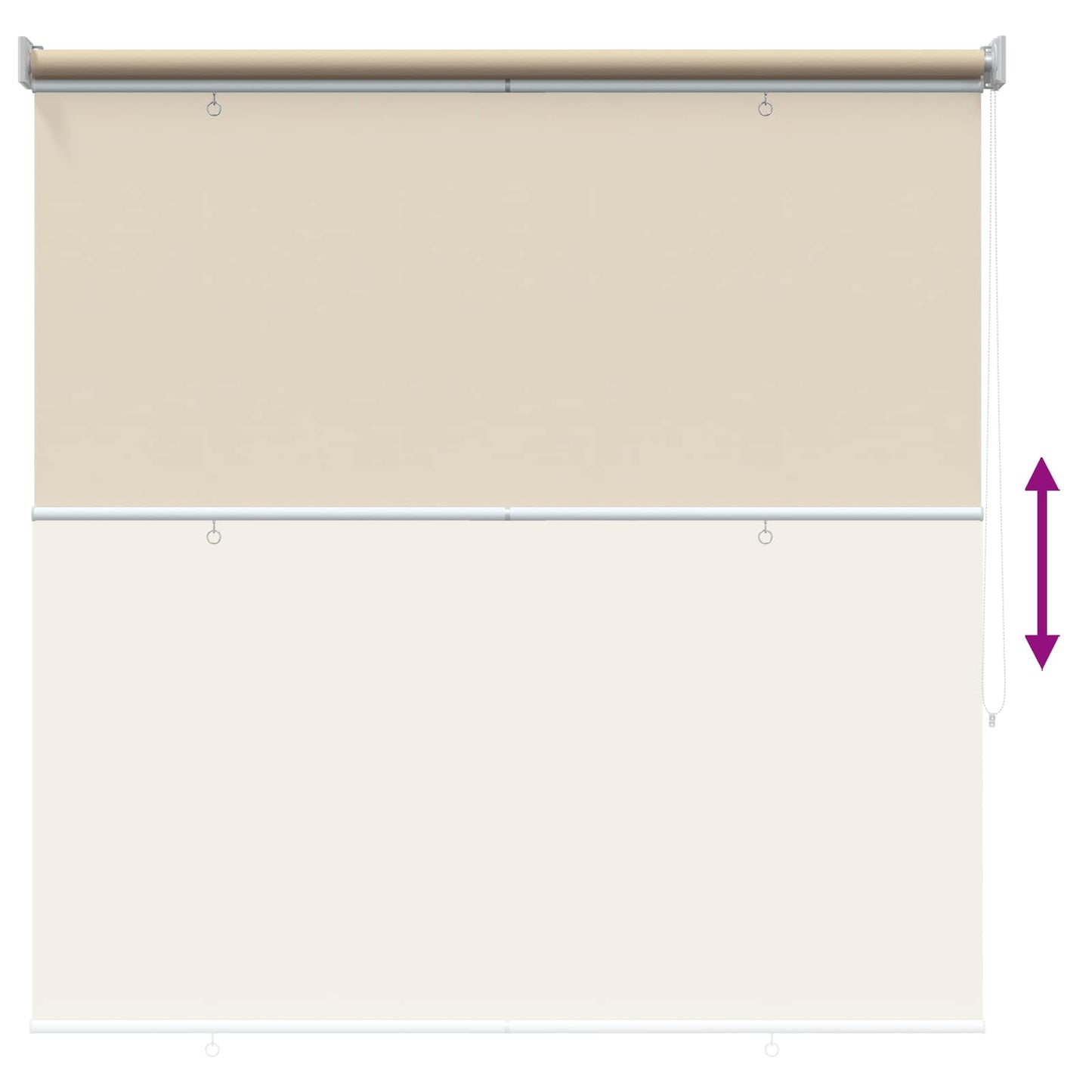 Roller Blind UV Protection Beige 140 x 230 cm Polyester
