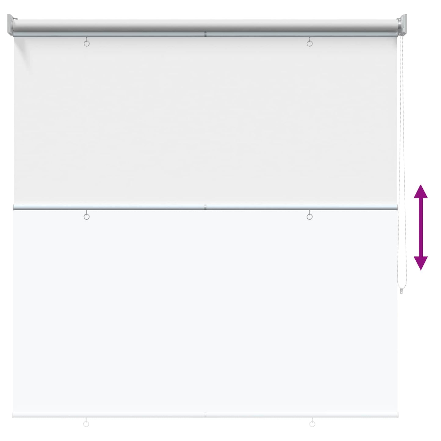 Roller Blind UV Protection White 120 x 140 cm Polyester
