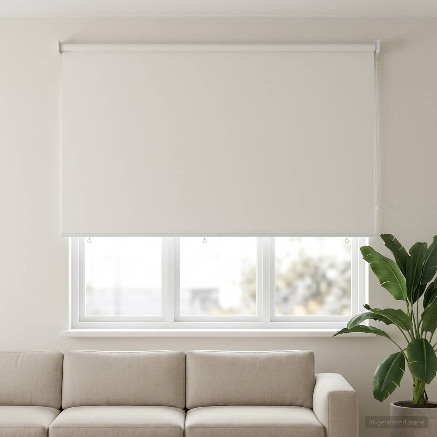 Roller Blind UV Protection White 180 x 140 cm Polyester