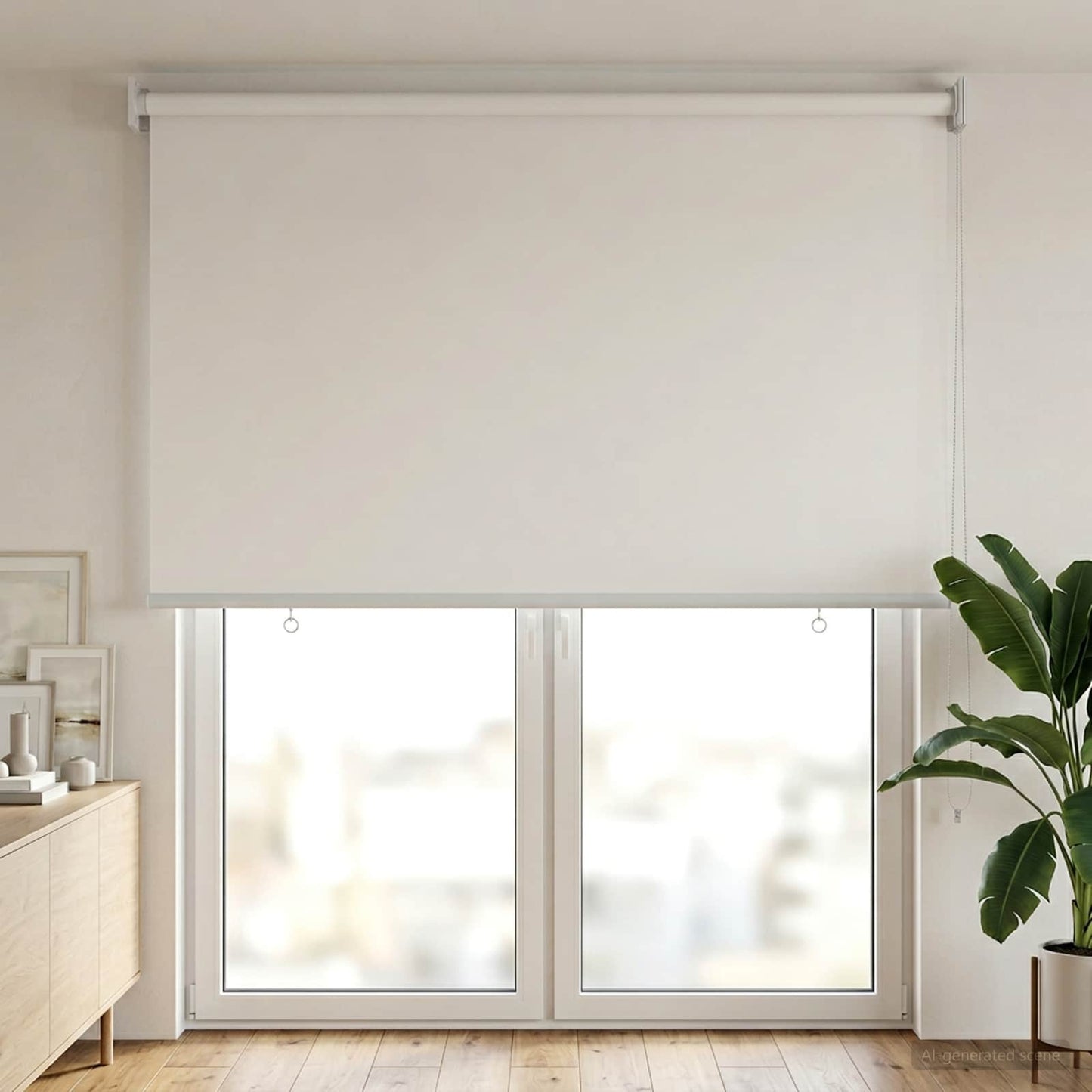 Roller Blind UV Protection White 80 x 230 cm Polyester