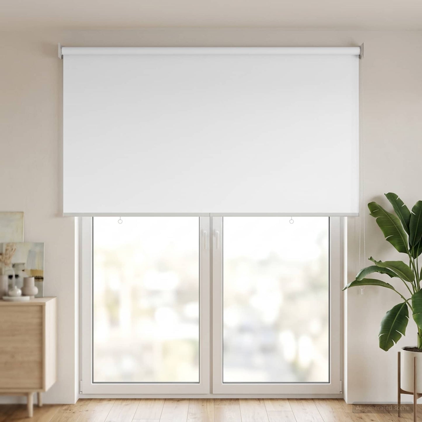 Outdoor Roller Blind UV Protection White 120 x 230 cm