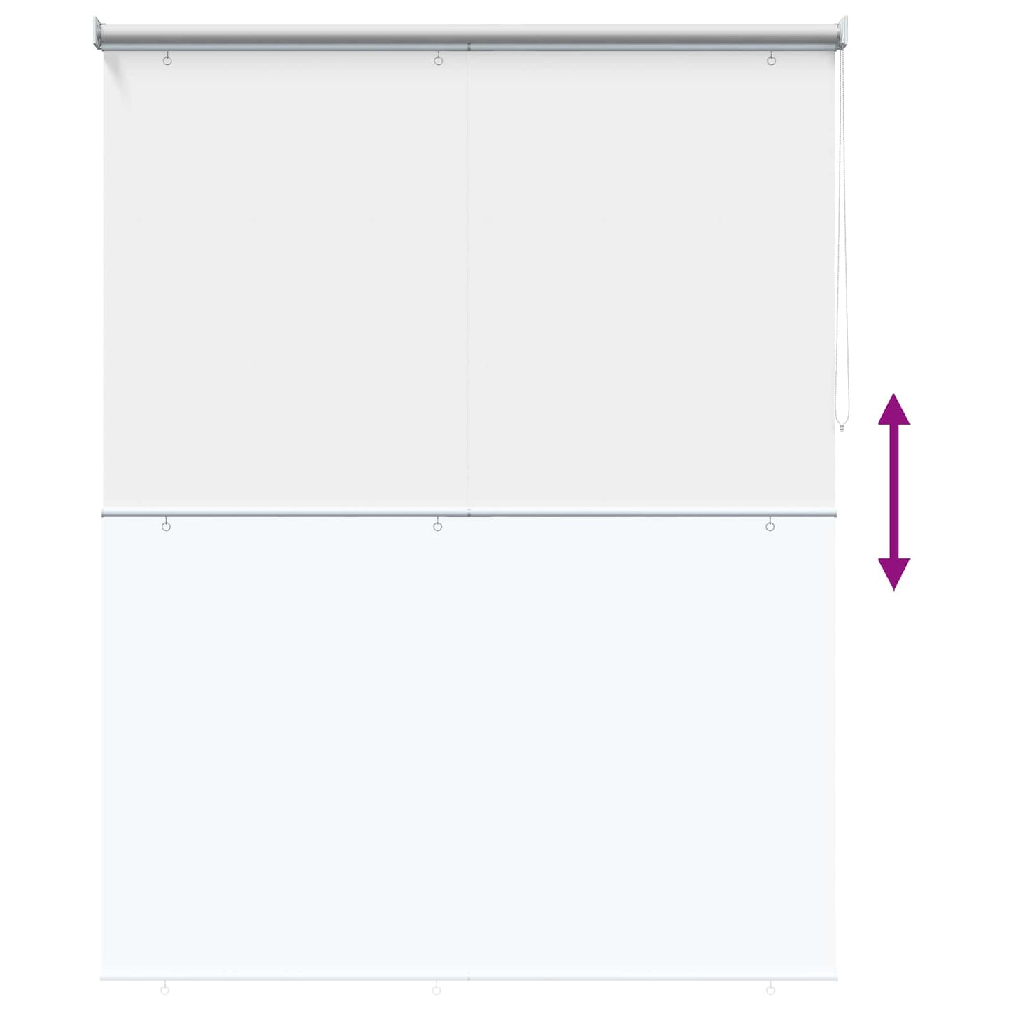 Roller Blind UV Protection White 160 x 230 cm Polyester