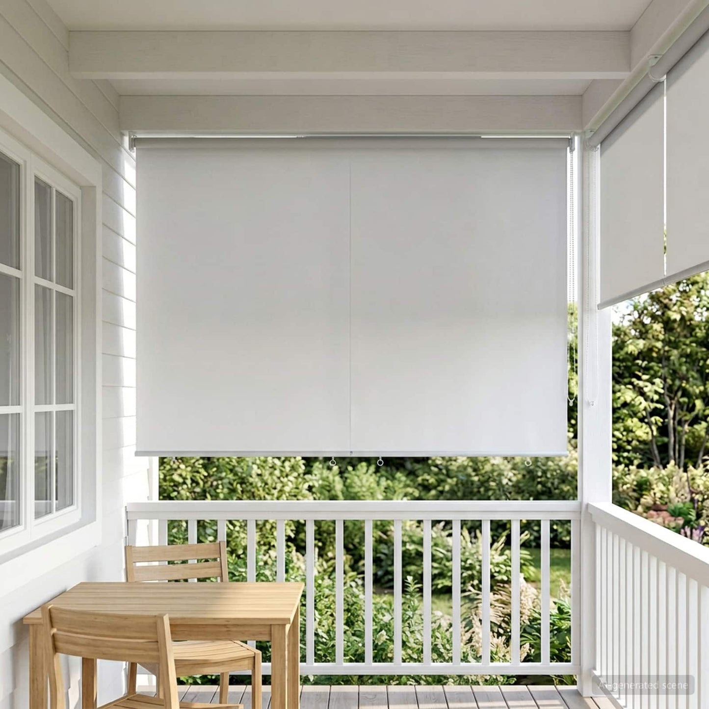 Roller Blind UV Protection White 180 x 230 cm Polyester