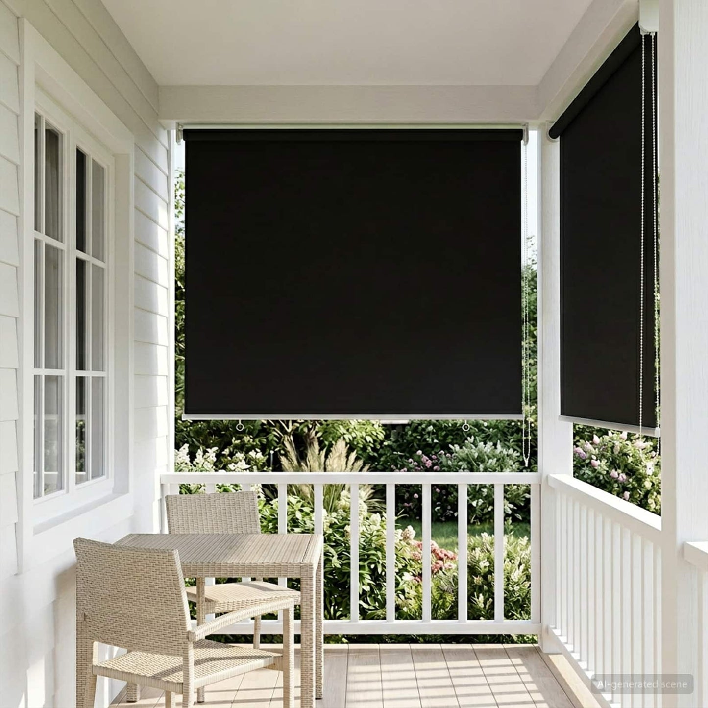 Roller Blind UV Protection Black 100 x 140 cm Polyester