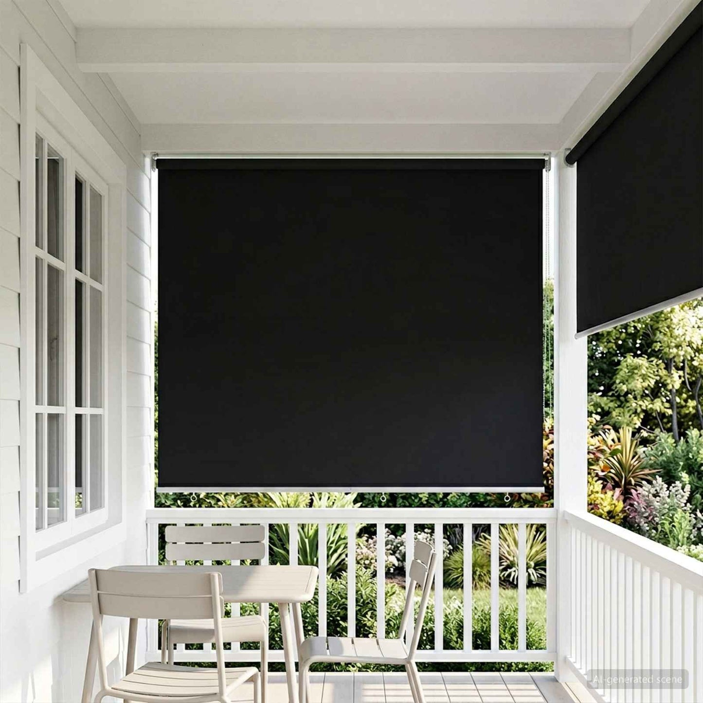 Roller Blind UV Protection Black 180 x 140 cm Polyester