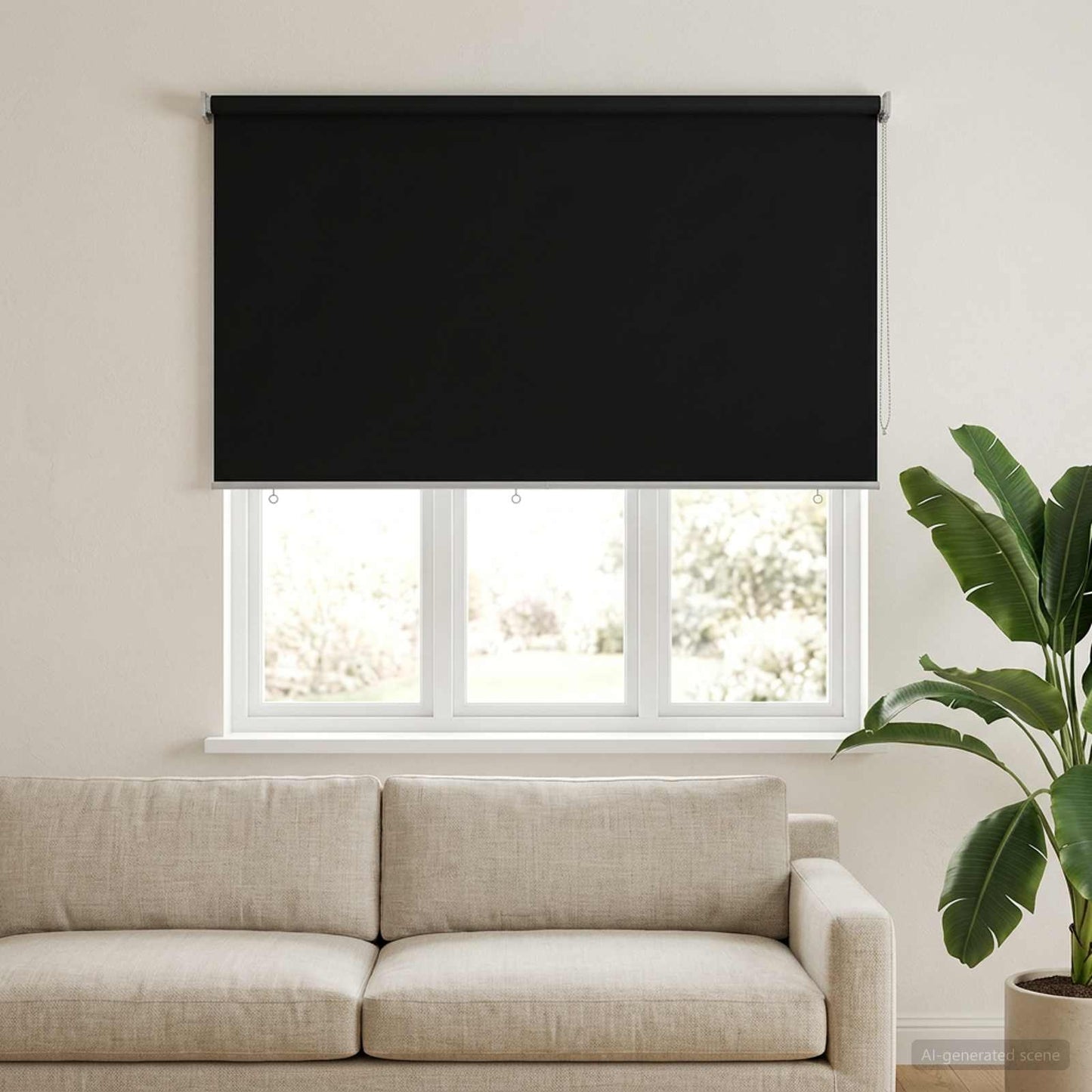 Roller Blind UV Protection Black 200 x 140 cm Polyester