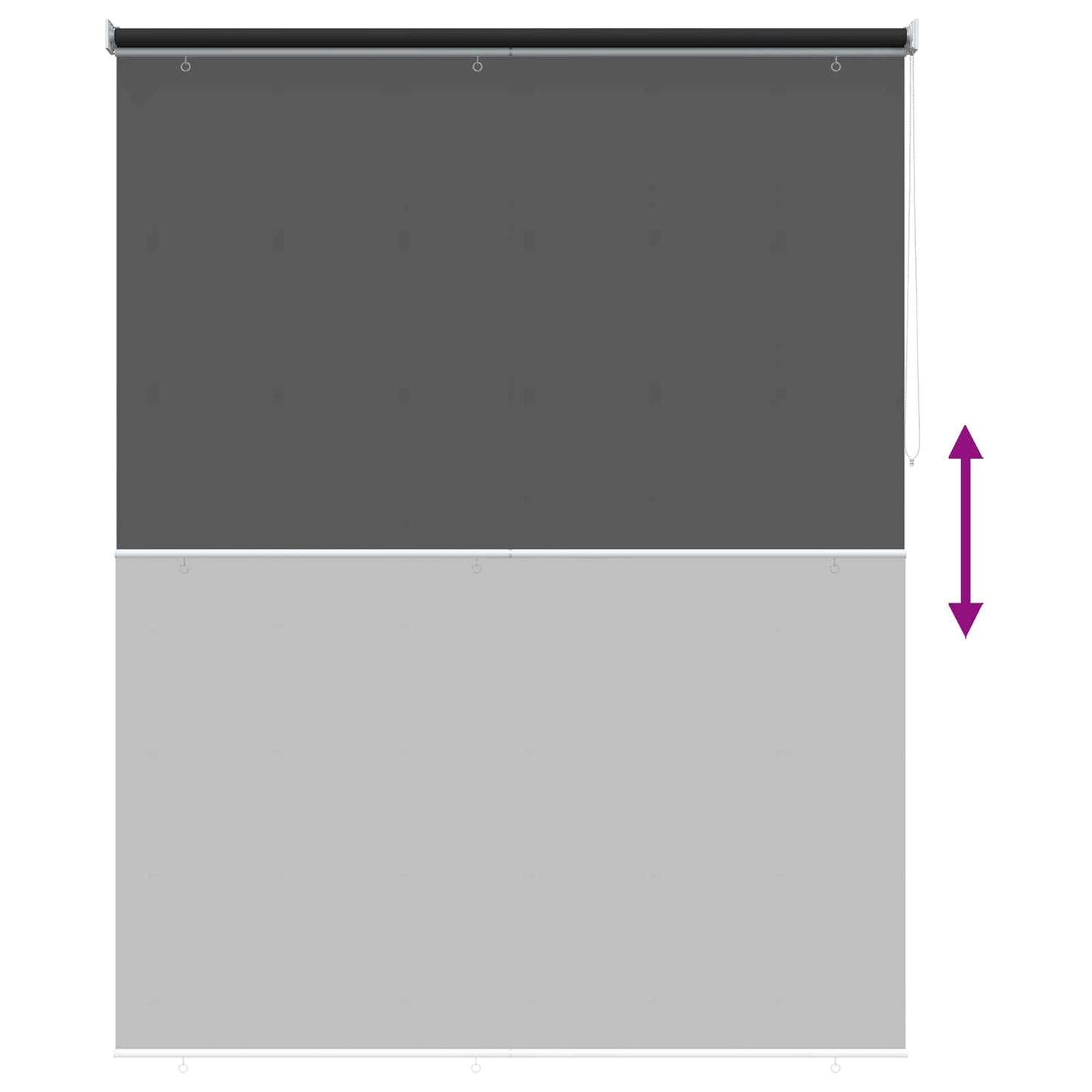 Roller Blind UV Protection Black 200 x 140 cm Polyester