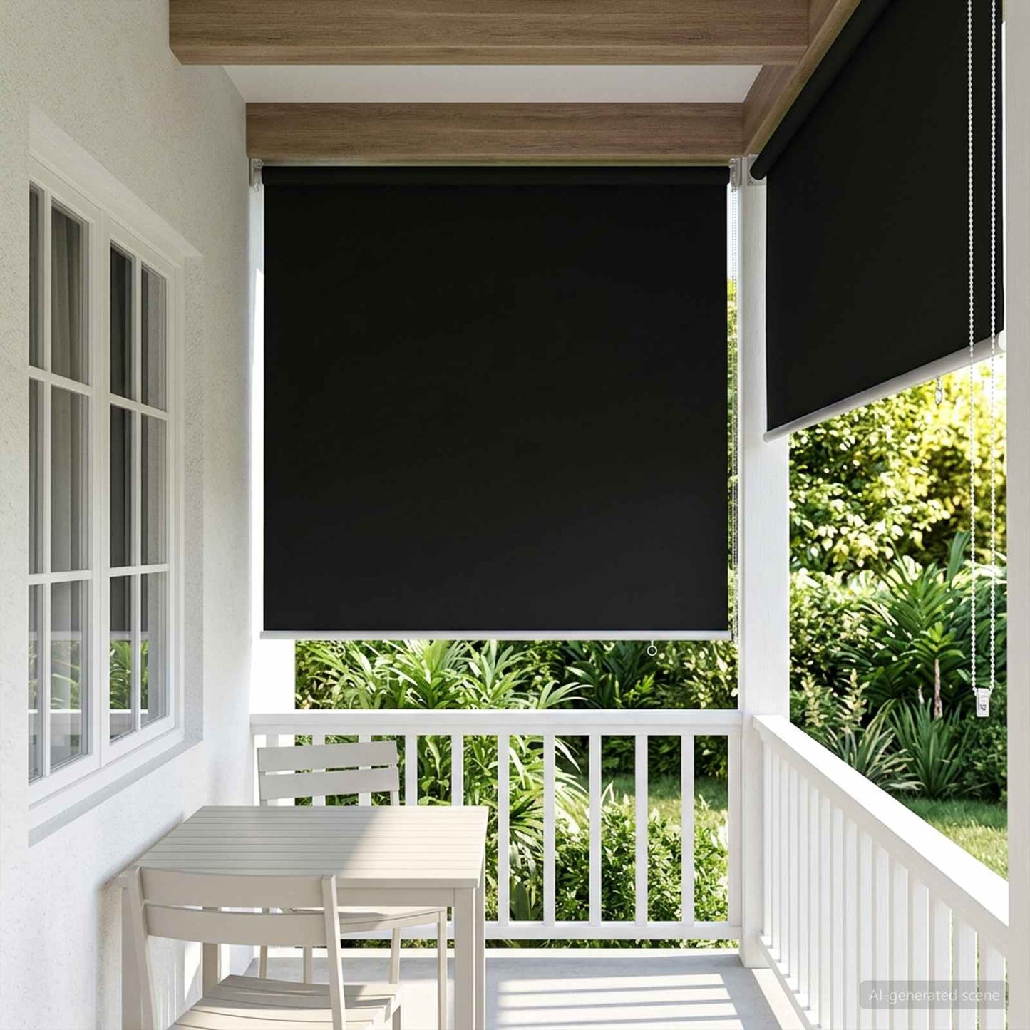 Roller Blind UV Protection Black 60 x 230 cm Polyester