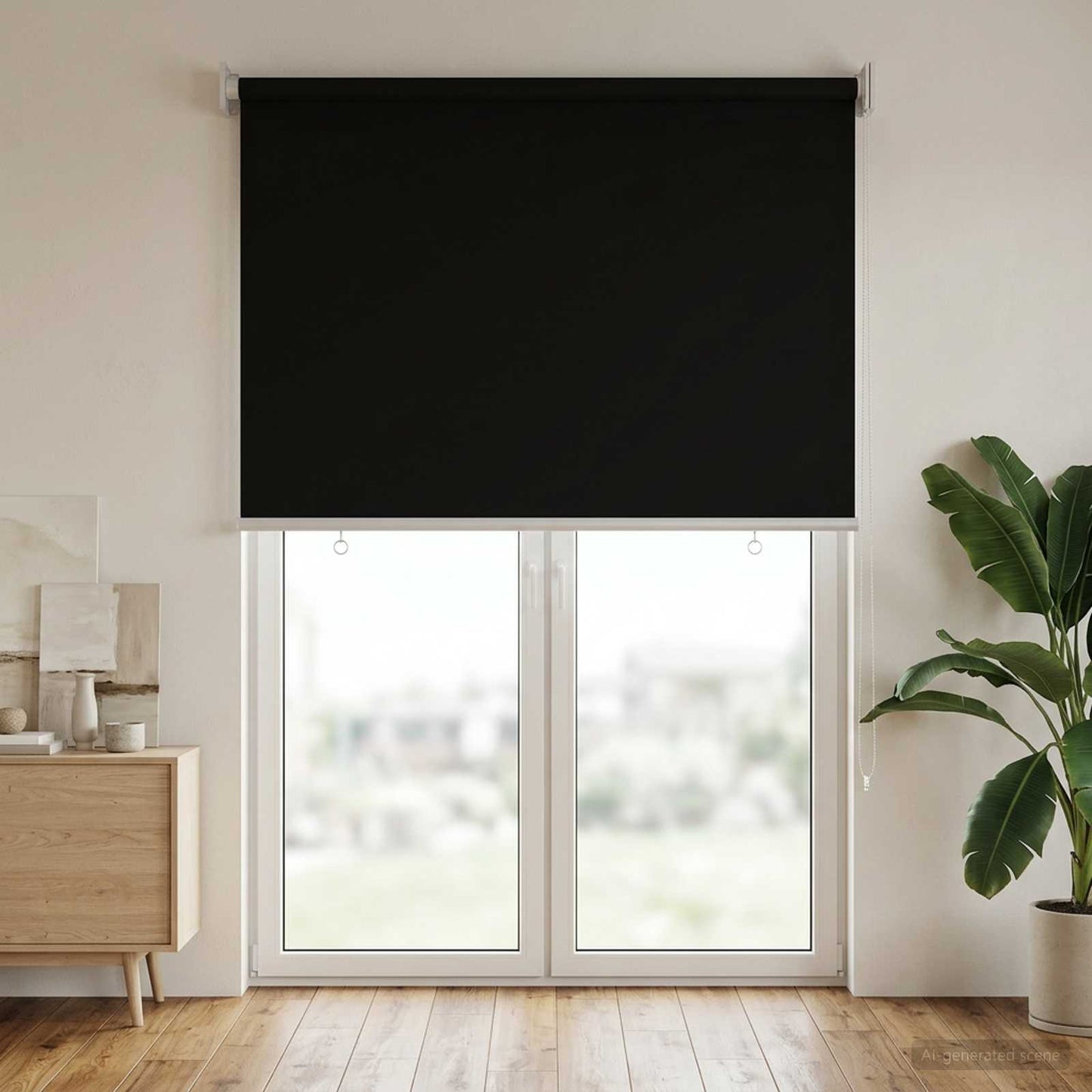 Roller Blind UV Protection Black 60 x 230 cm Polyester