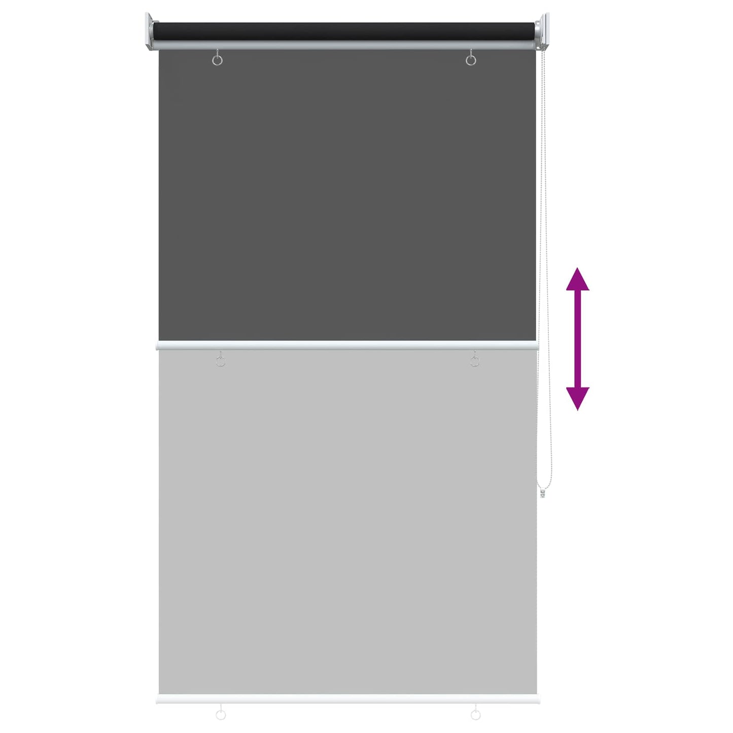 Roller Blind UV Protection Black 60 x 230 cm Polyester