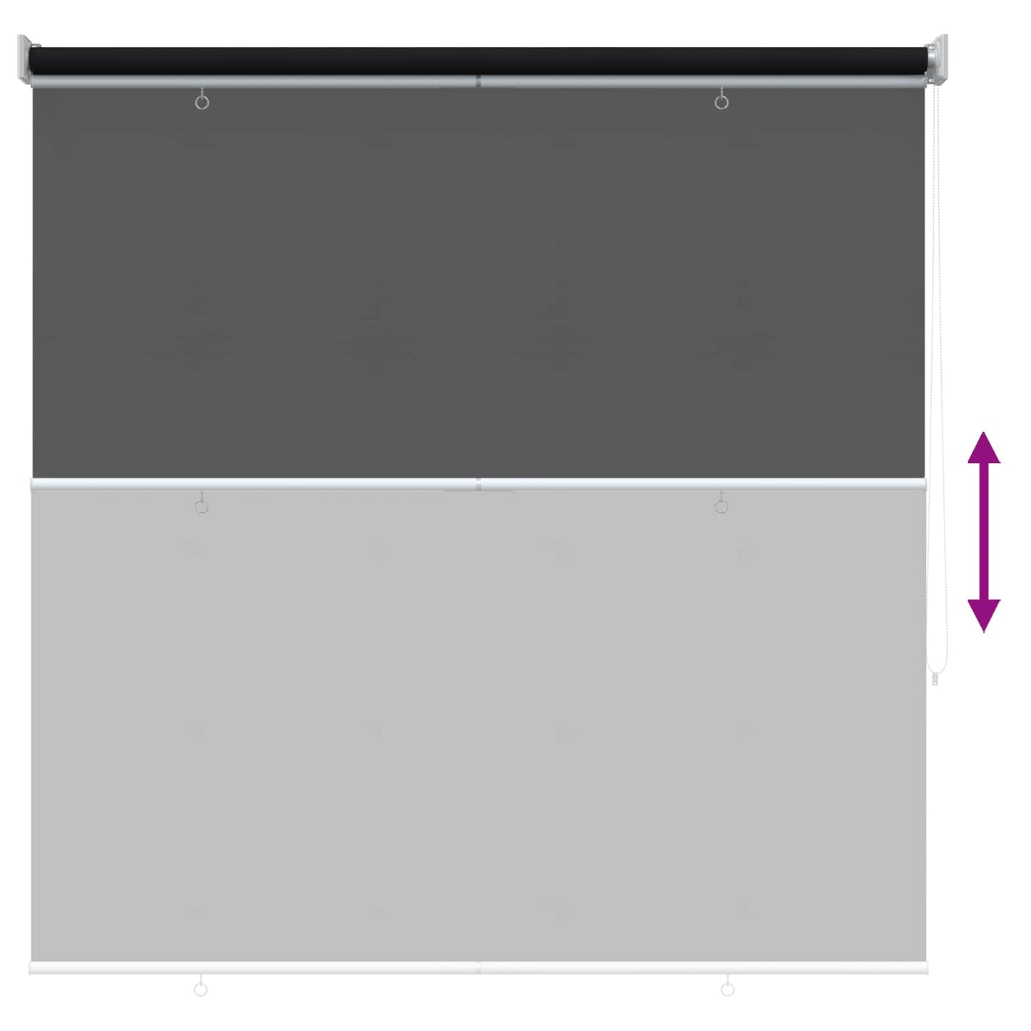 Roller Blind UV Protection Black 140 x 230 cm Polyester