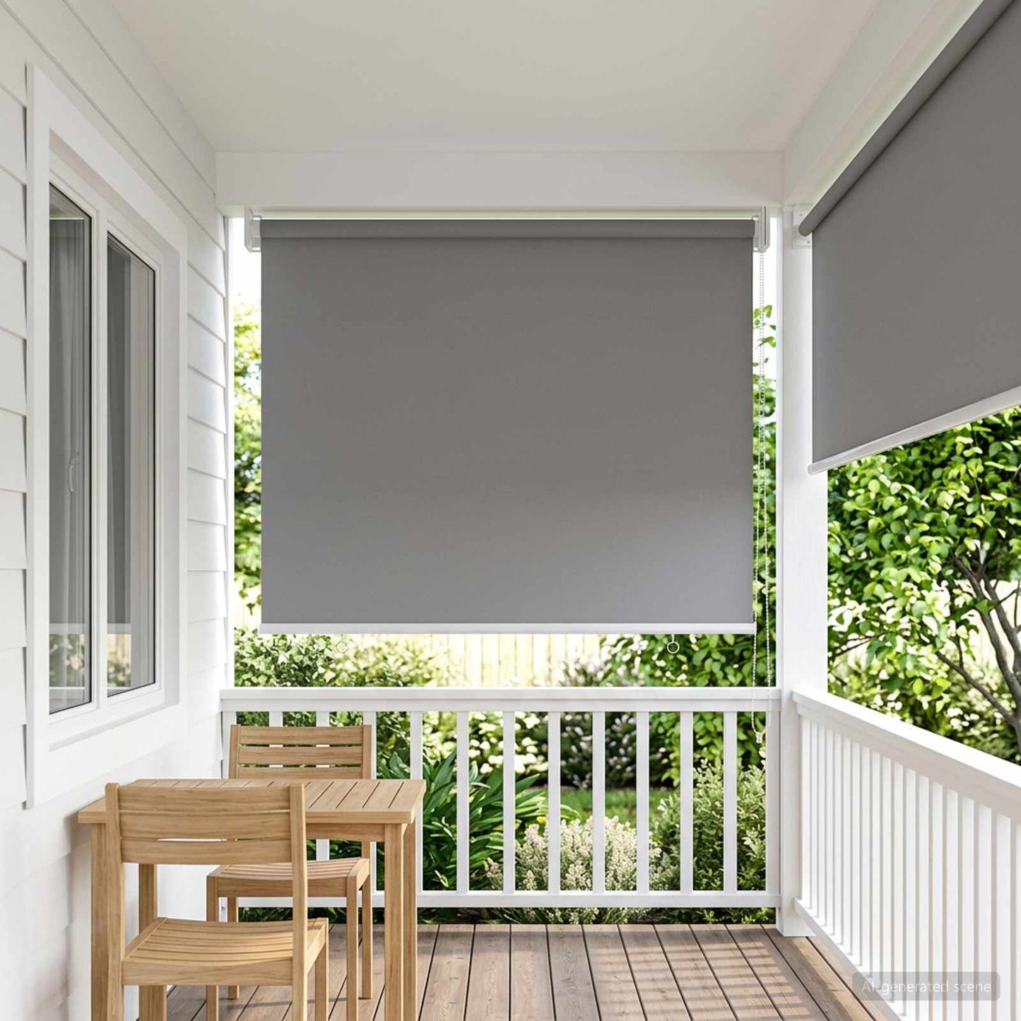Roller Blind UV Protection Light Grey 60 x 140 cm Polyester