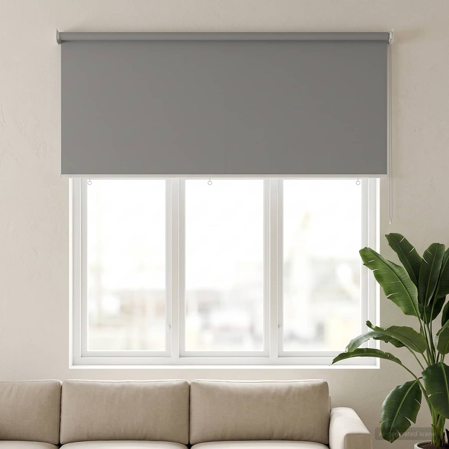 Roller Blind UV Protection Light Grey 200 x 140 cm Polyester