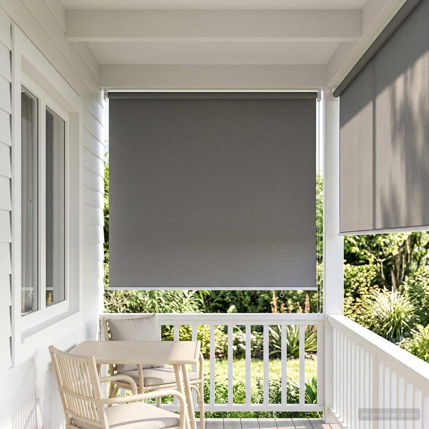Roller Blind UV Protection Light Grey 80 x 230 cm Polyester