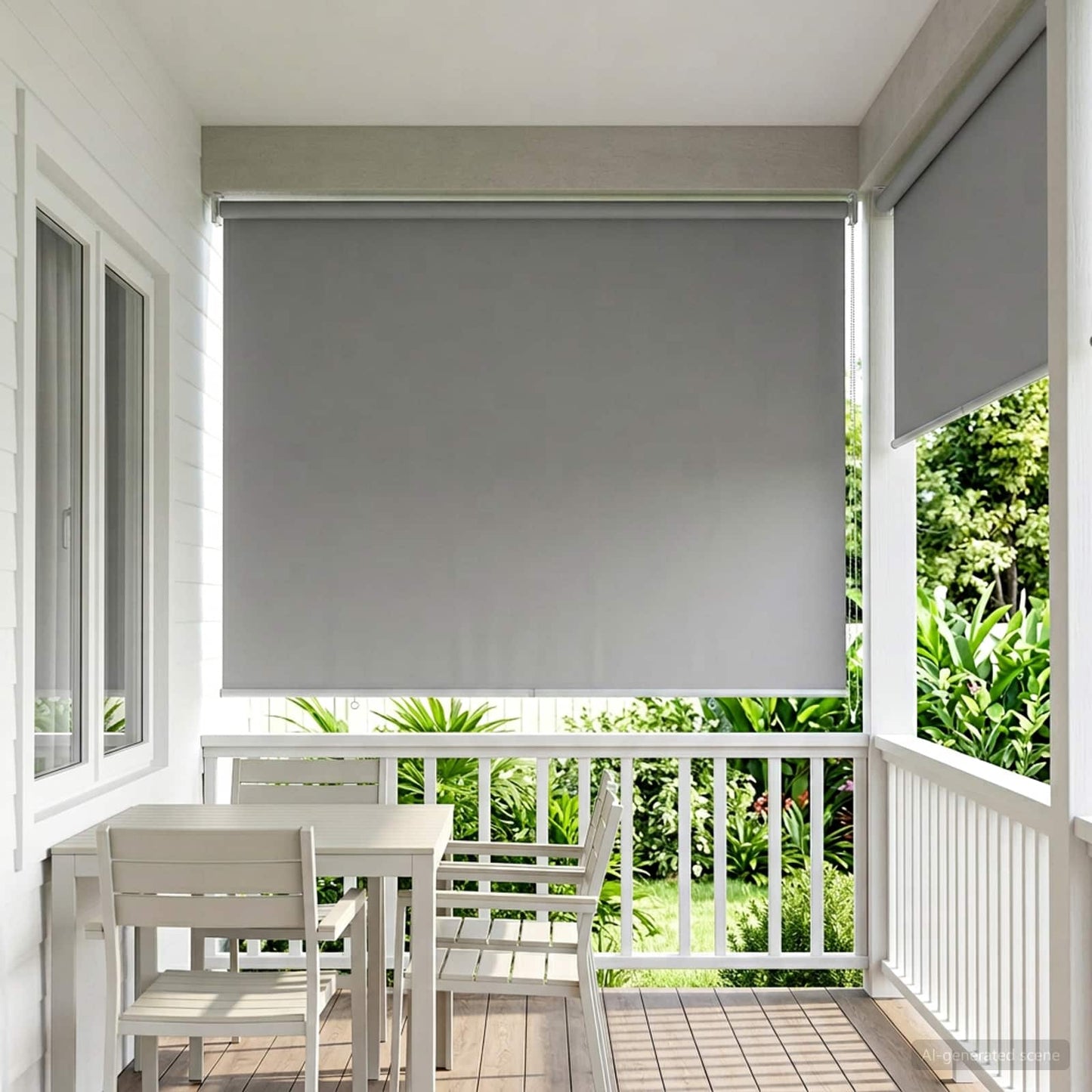 Roller Blind UV Protection Light Grey 120 x 230 cm Polyester