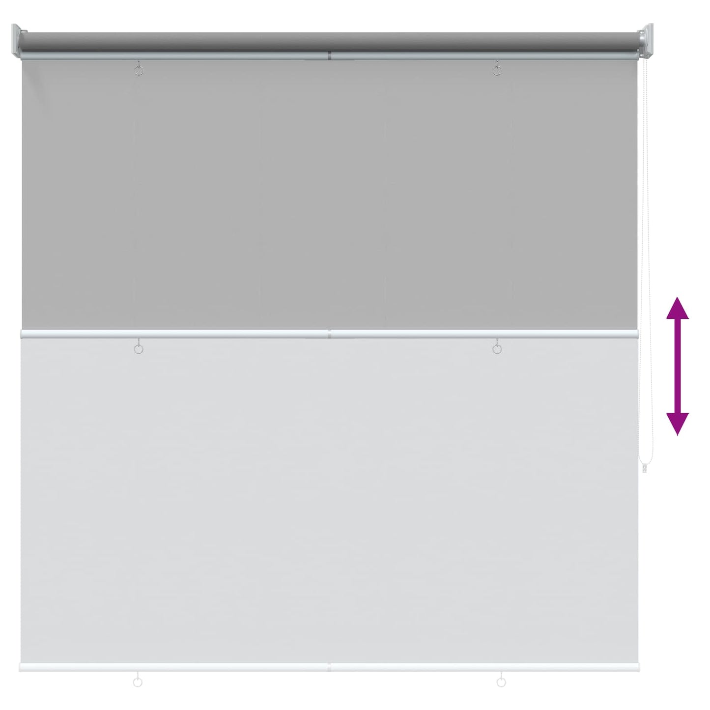 Roller Blind UV Protection Light Grey 140 x 230 cm Polyester