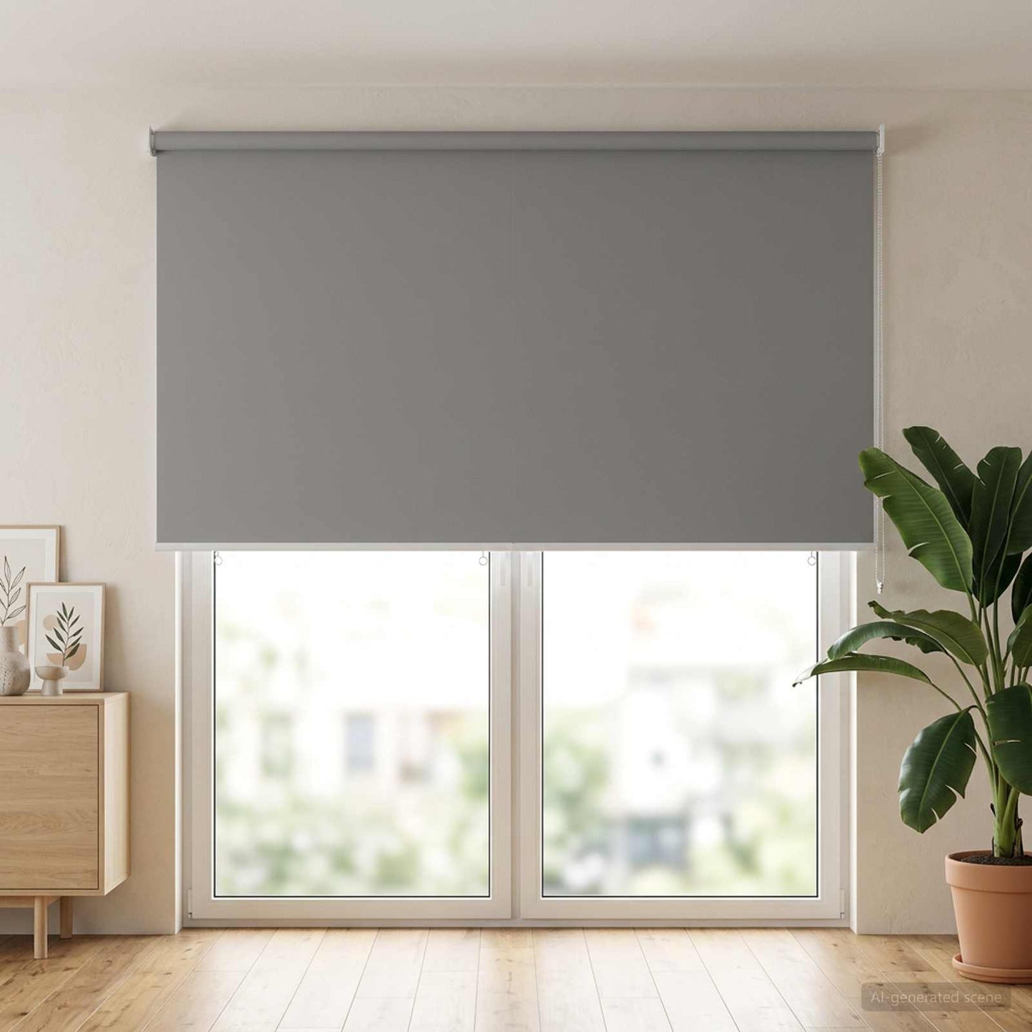 Roller Blind UV Protection Light Grey 160 x 230 cm Polyester