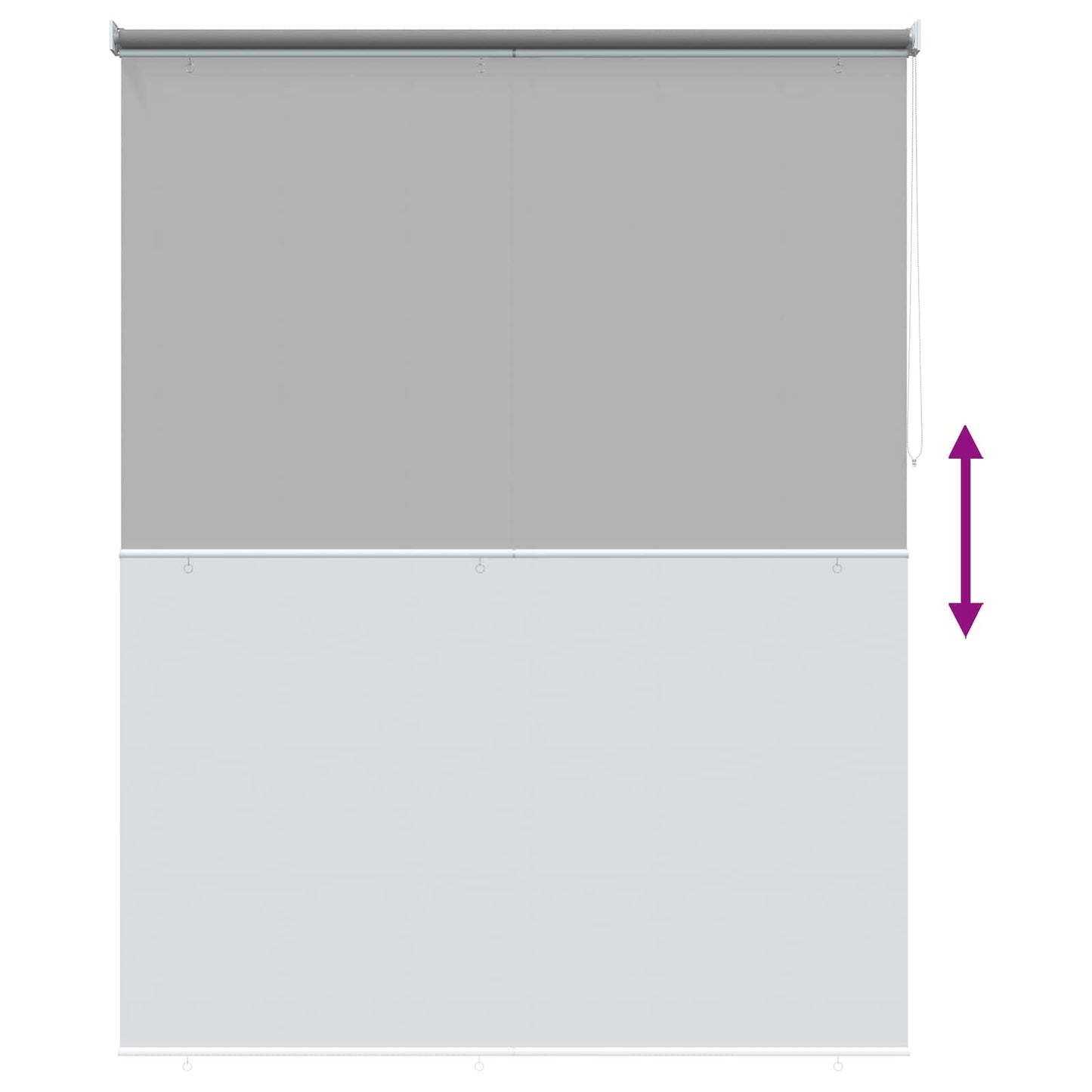Roller Blind UV Protection Light Grey 160 x 230 cm Polyester