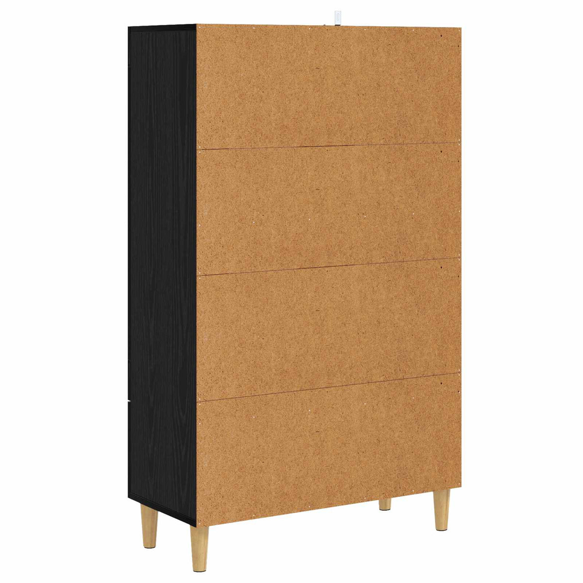 Highboard Black Oak 70 x 31 x 115 cm Engineered Wood