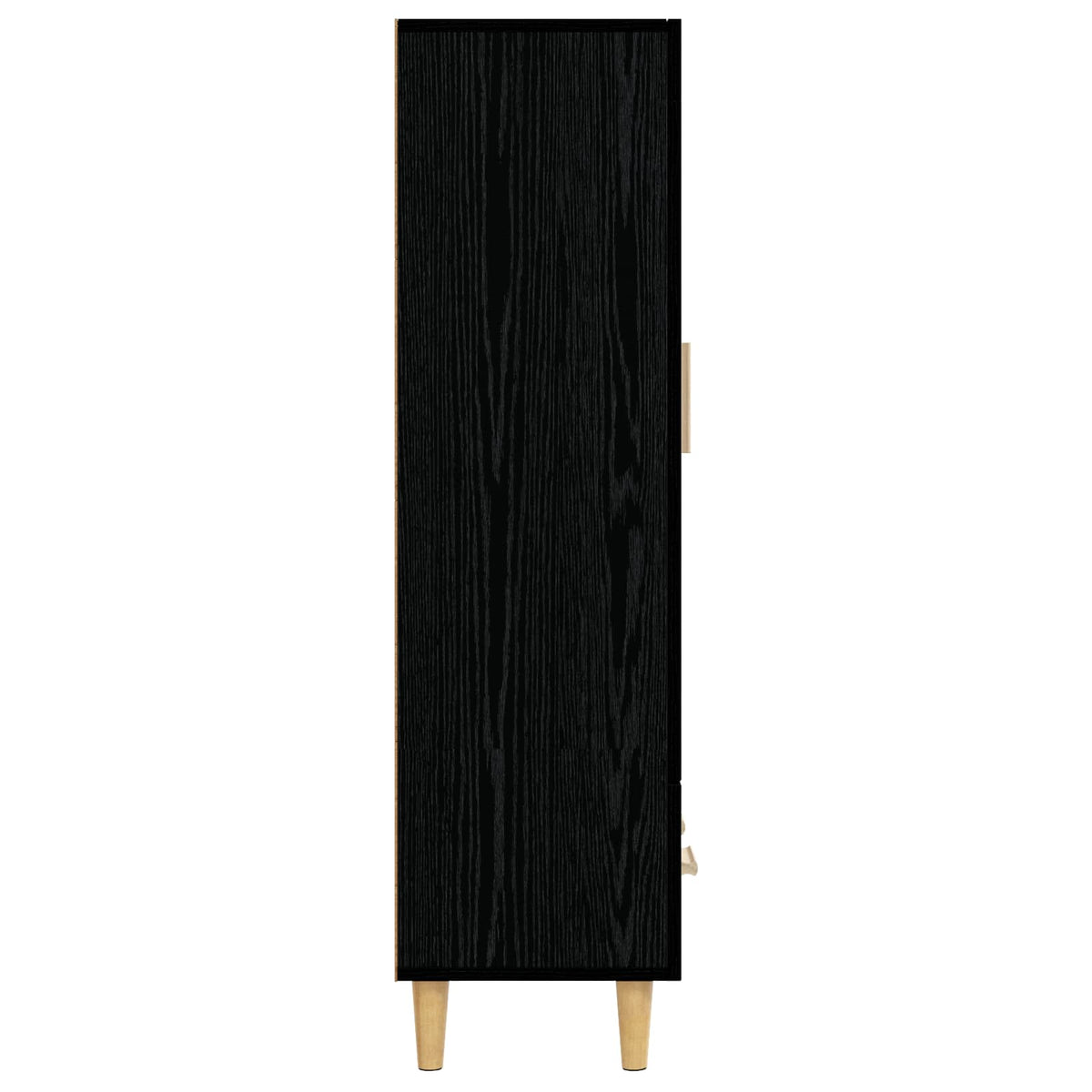 Highboard Black Oak 70 x 31 x 115 cm Engineered Wood