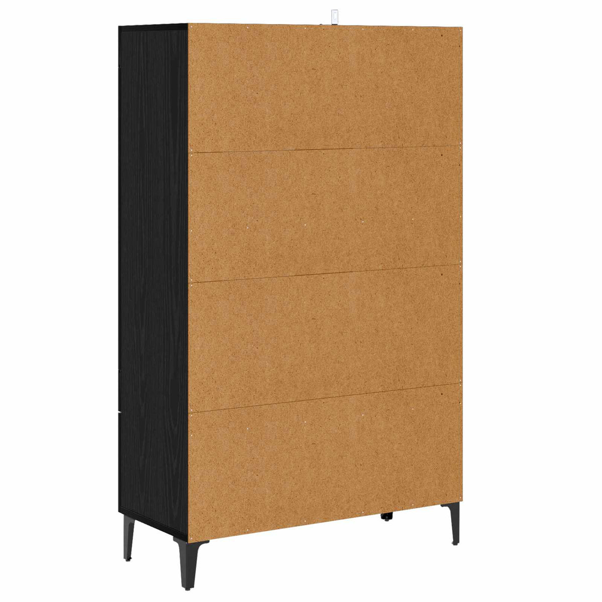Highboard Black Oak 70 x 31 x 115 cm Engineered Wood