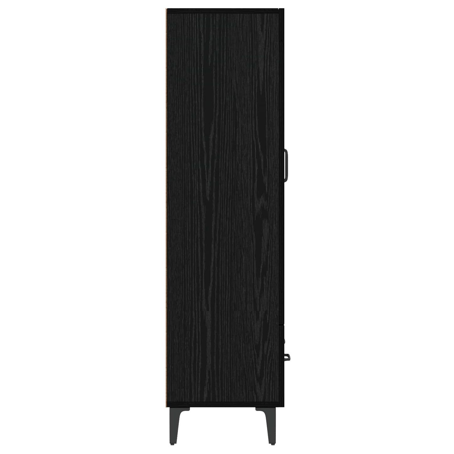 Highboard Black Oak 70 x 31 x 115 cm Engineered Wood