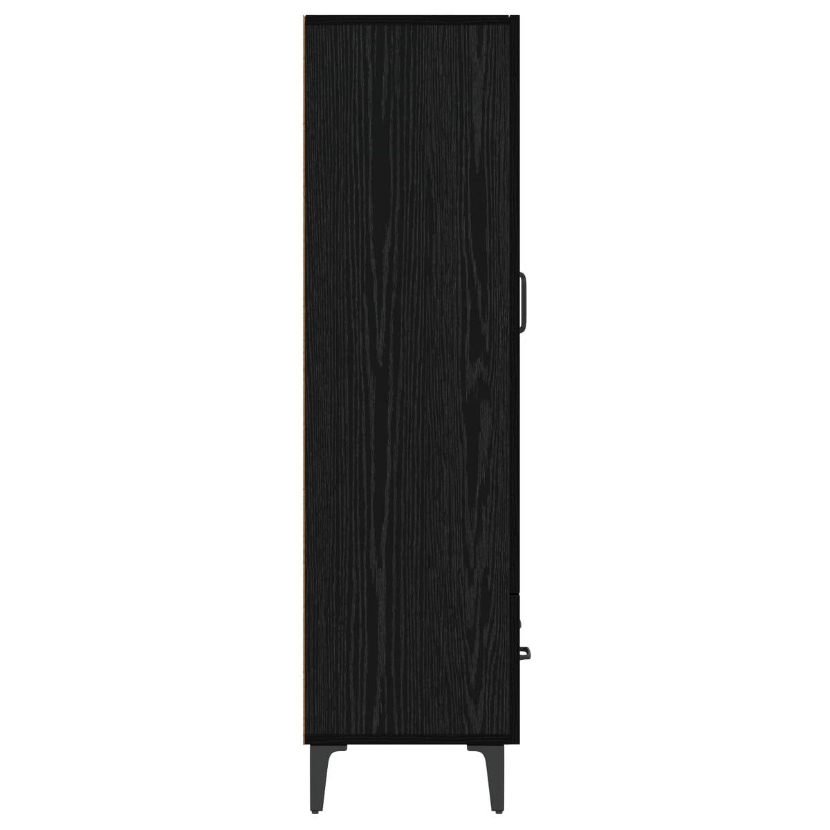 Highboard Black Oak 70 x 31 x 115 cm Engineered Wood