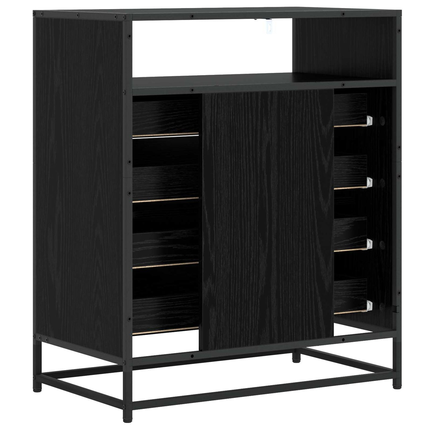 Drawer Cabinet 4-Drawer Black oak 70 x 41 x 83.5 cm
