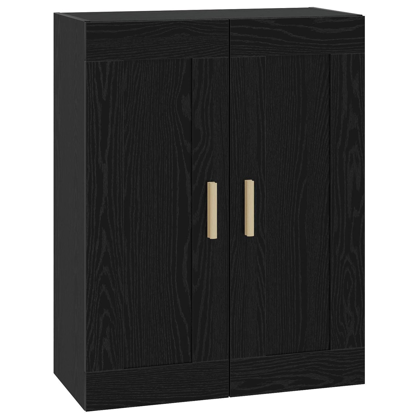 Wall Cabinet Wall-Mounted Black oak 69.5 x 34 x 90 cm