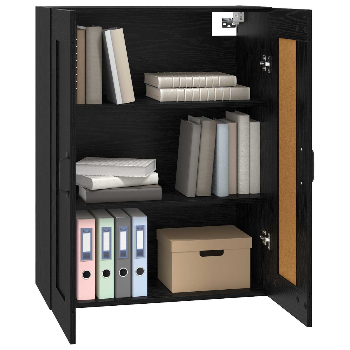 Wall Cabinet Black Oak 69.5 x 34 x 90 cm Engineered Wood