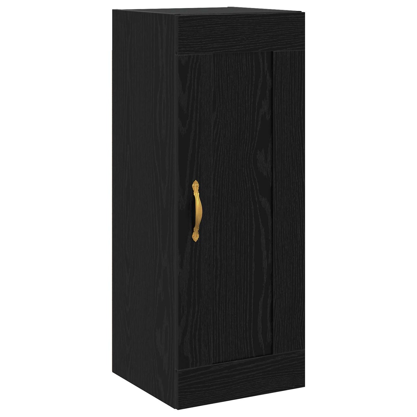 Wall Cabinet Black Oak 34.5 x 34 x 90 cm Engineered Wood