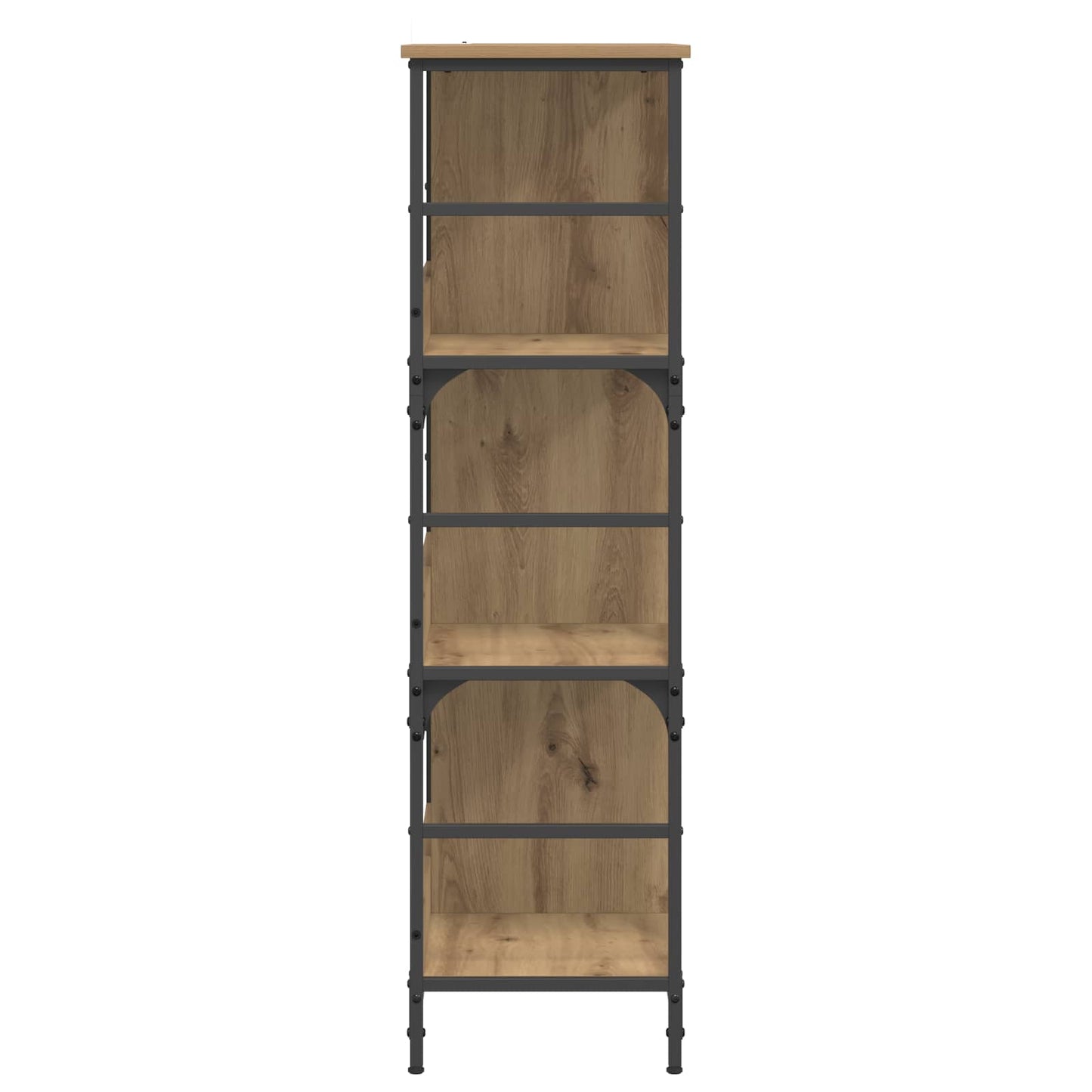 Bookshelf 4-Tier 78.5 x 33 x 117.5 cm metal PB Artisan oak
