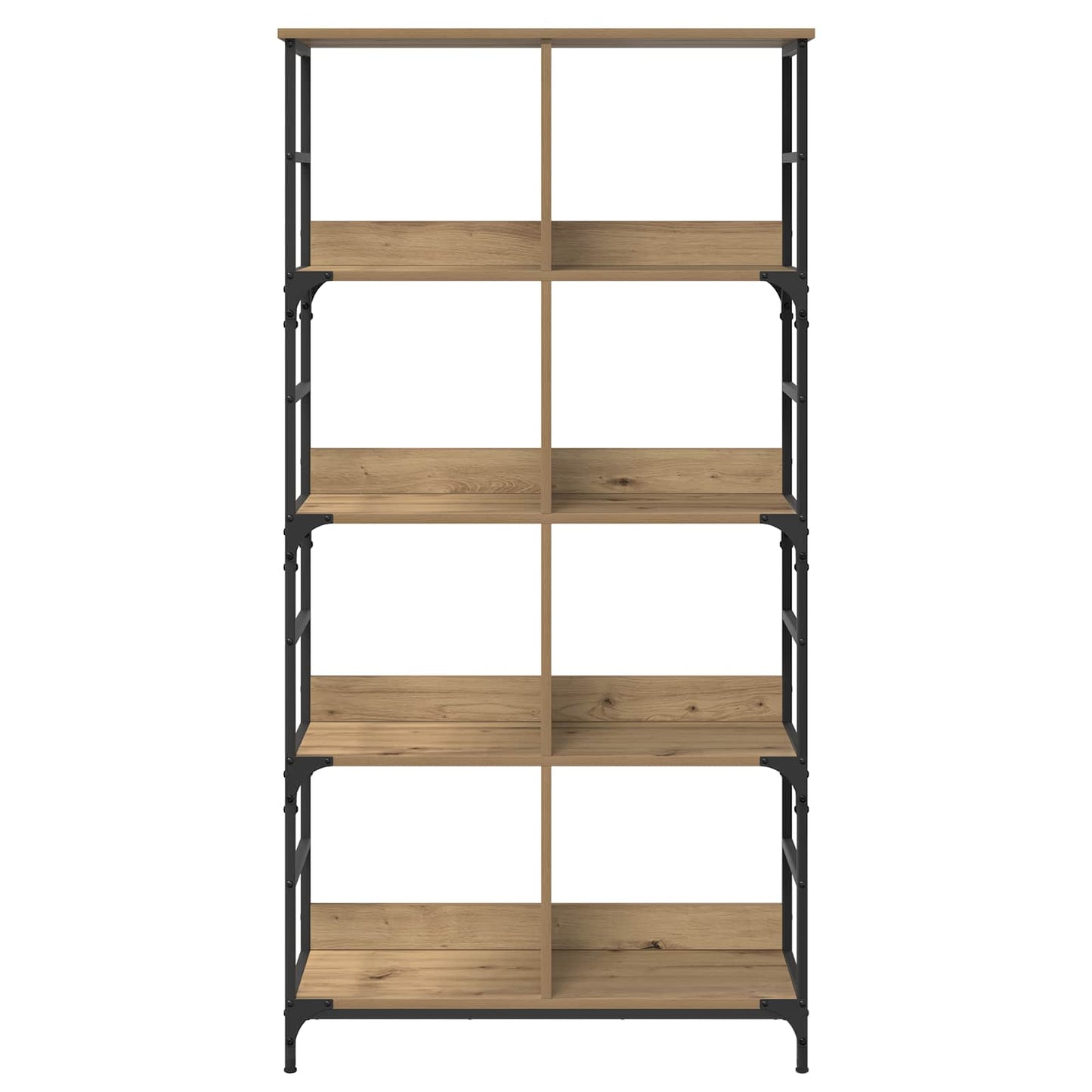 Bookshelf 4-Tier 78.5 x 33 x 153 cm metal PB Artisan oak