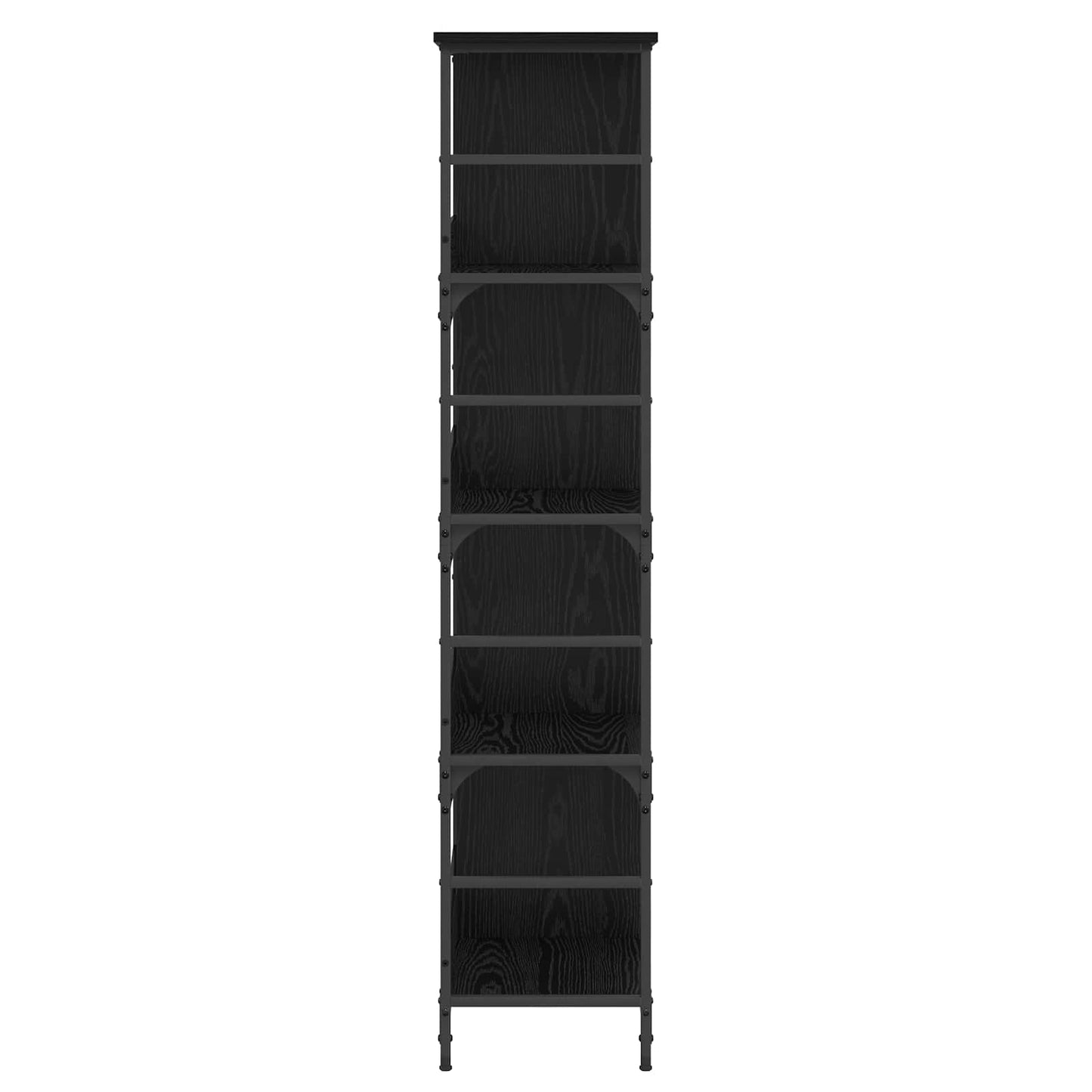 Bookshelf Black oak 78.5 x 33 x 153 cm metal PB